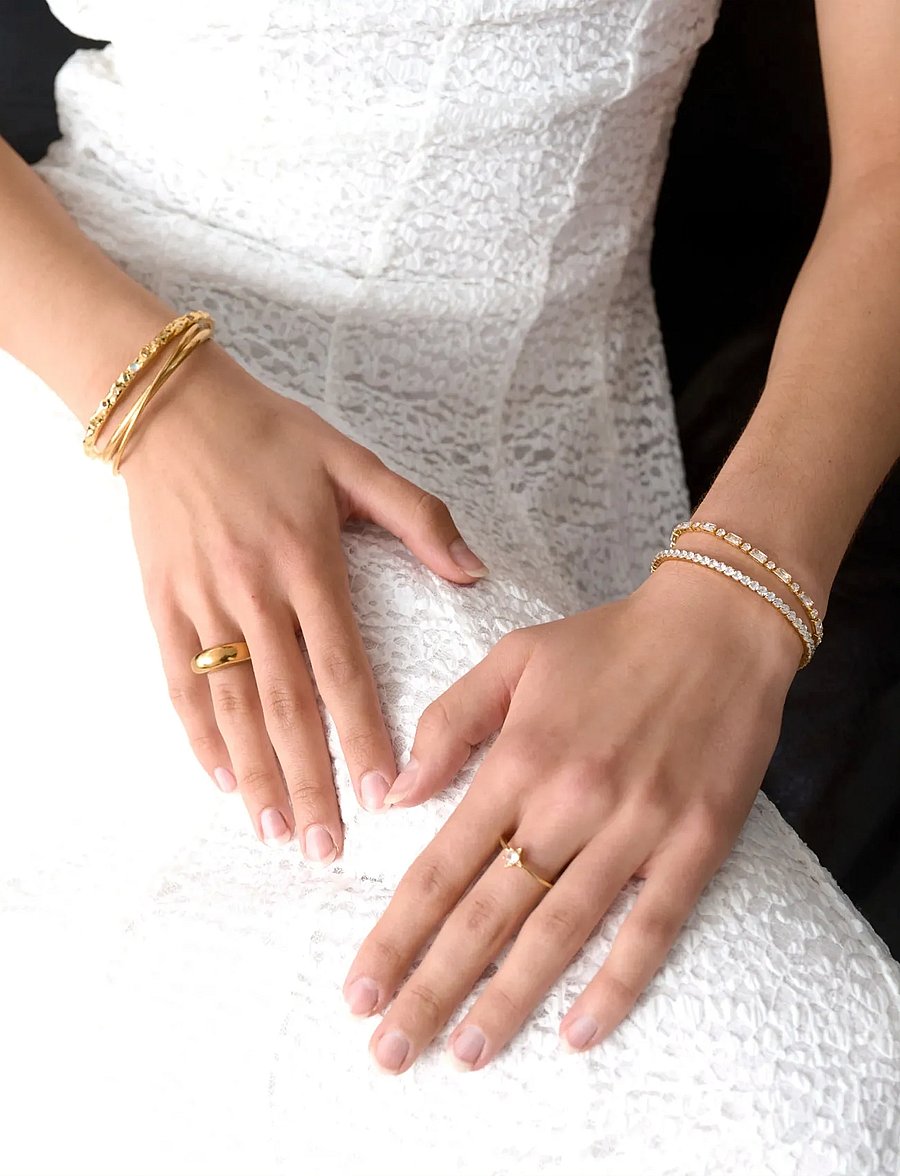 Timi of Sweden - Sunny - Tennis Bracelet Crystal Stainless Steel - armringe - gold - 4