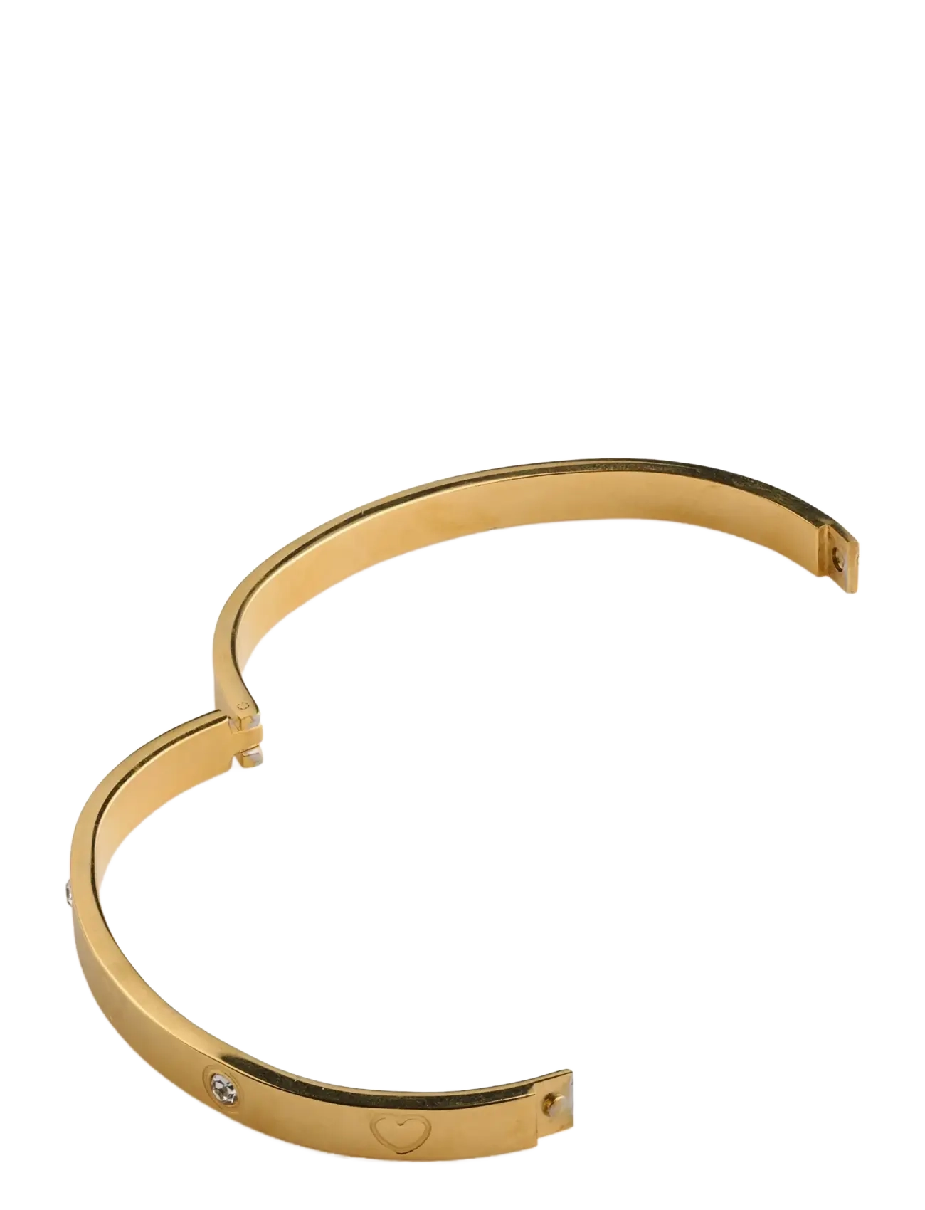 Timi of Sweden - Gia - Crystal Heart Bangle Bracelet Stainless Steel - gold - 2