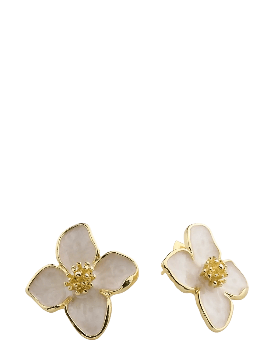 Timi of Sweden - Alora - Flower Stud Earrings - Gold - Ørestikker - gold - 1
