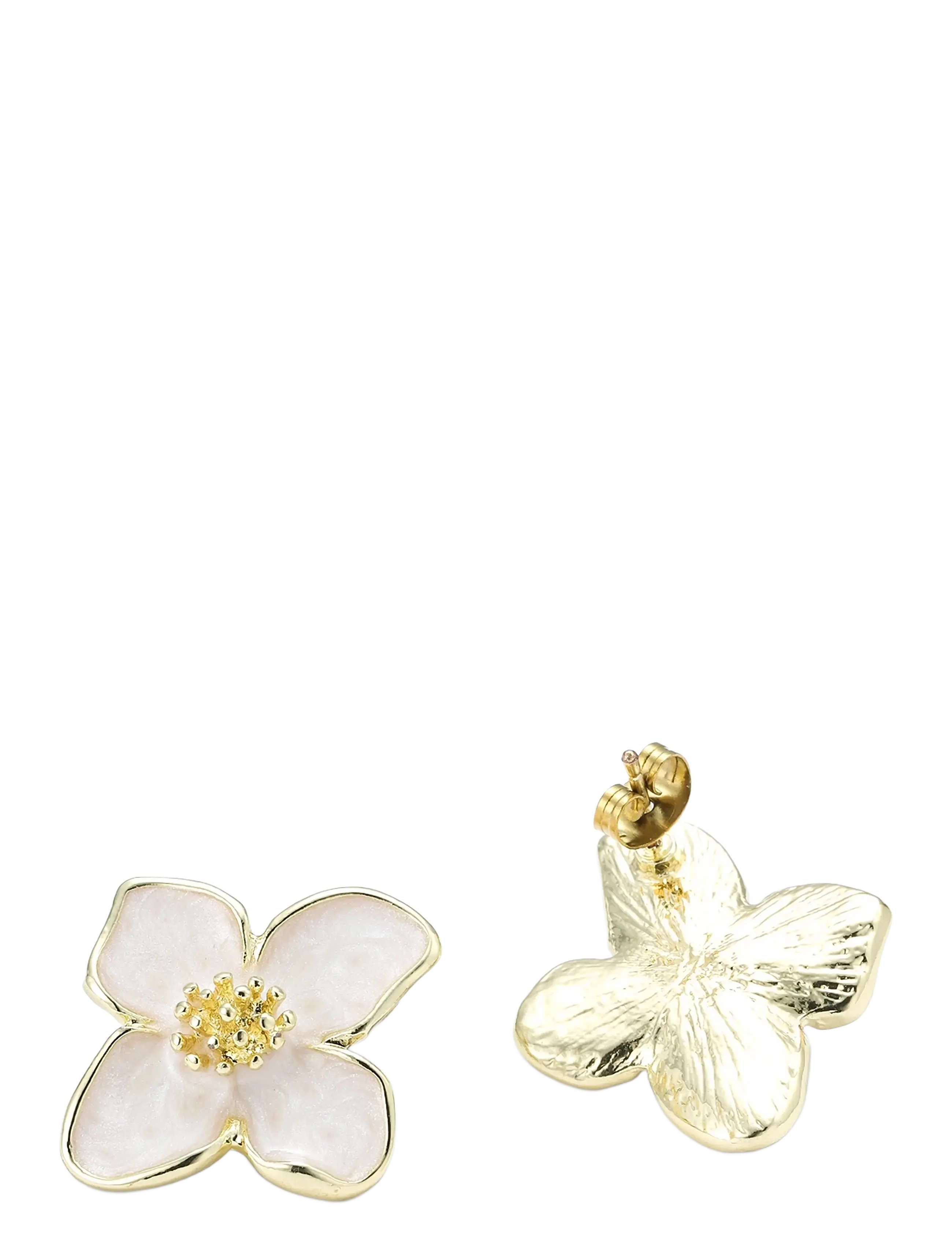 Timi of Sweden - Alora - Flower Stud Earrings - Gold - gold - 2