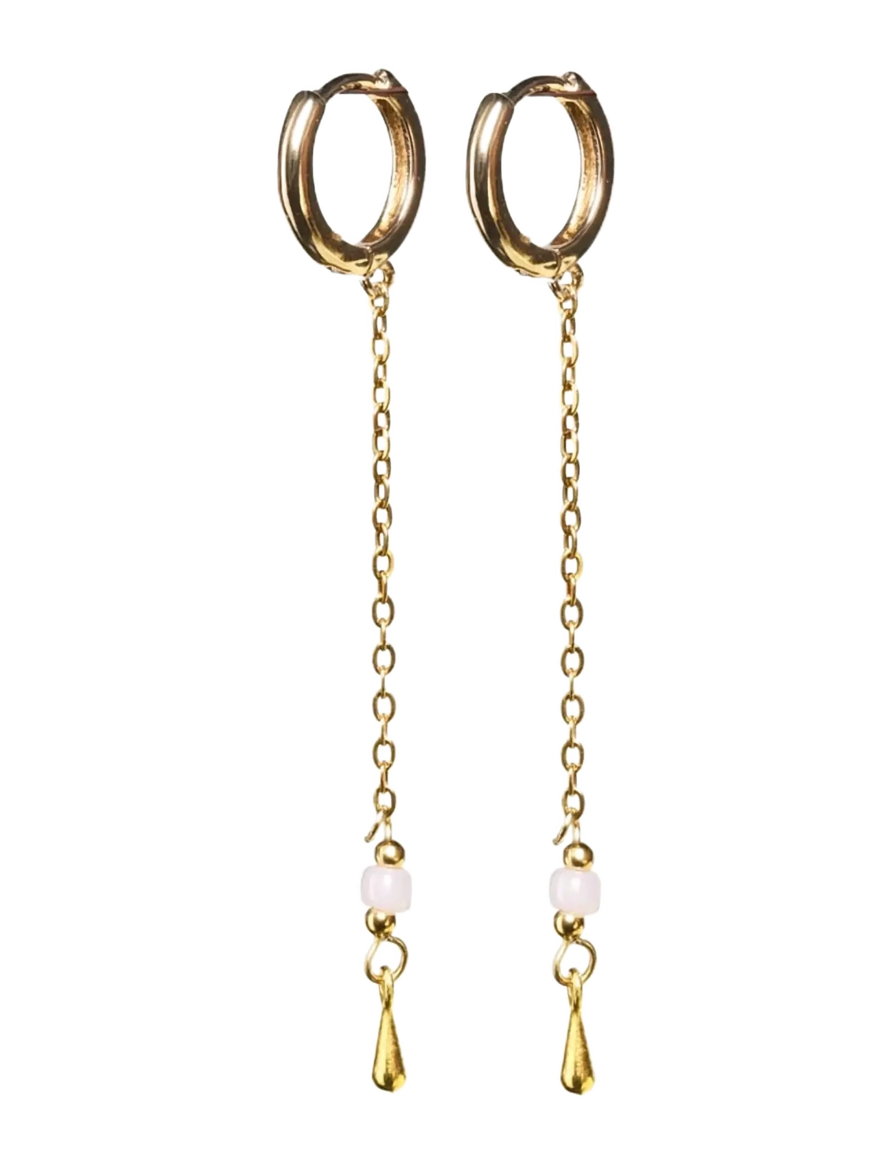 Timi of Sweden Alda Chain Hoop Earrings Drop, One Size, Earrings, Gold - Hoops, Frauen