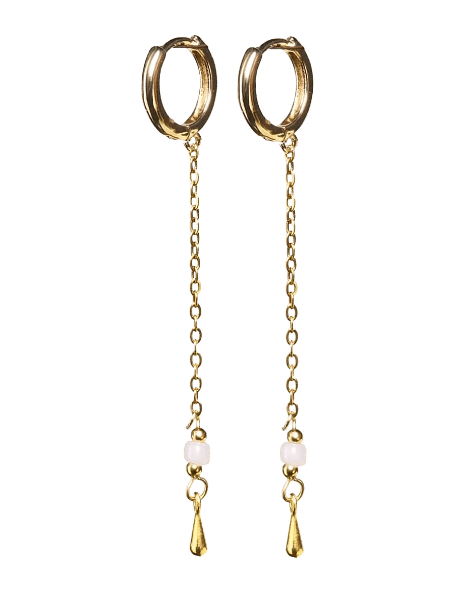 Timi of Sweden - Alda - Chain Hoop Earrings Drop - Øreringe med vedhæng - gold - 0