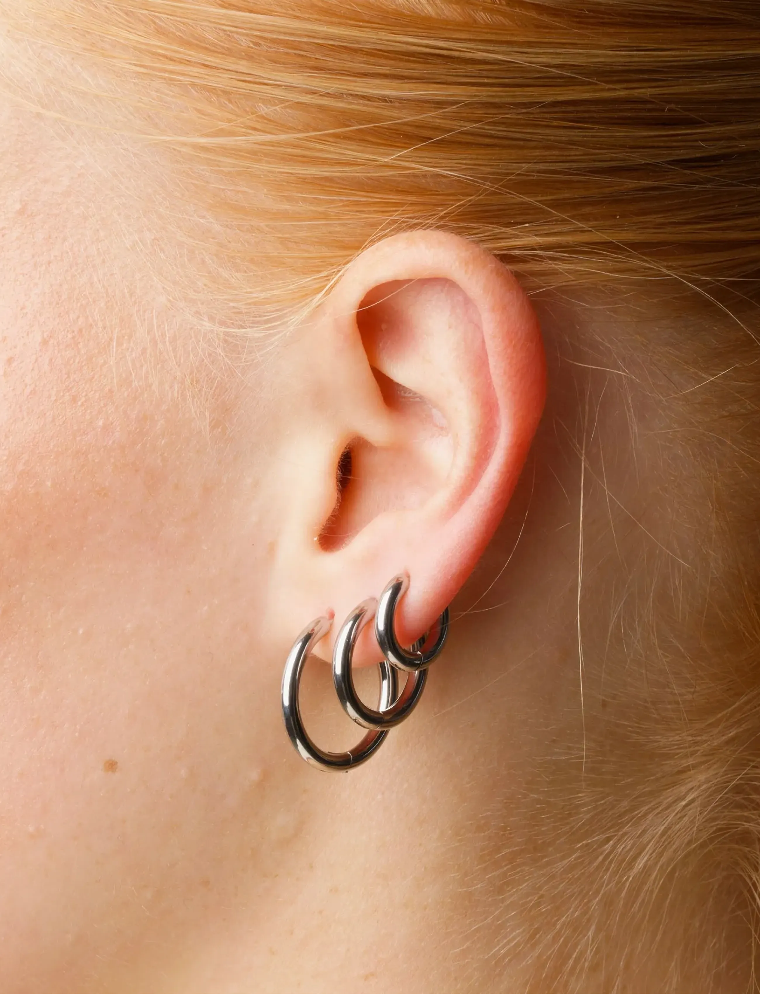 Timi of Sweden Hollie Hoop Earrings 17Mm Stainless Steel, One Size, Earrings, Silber - Hoops, Frauen