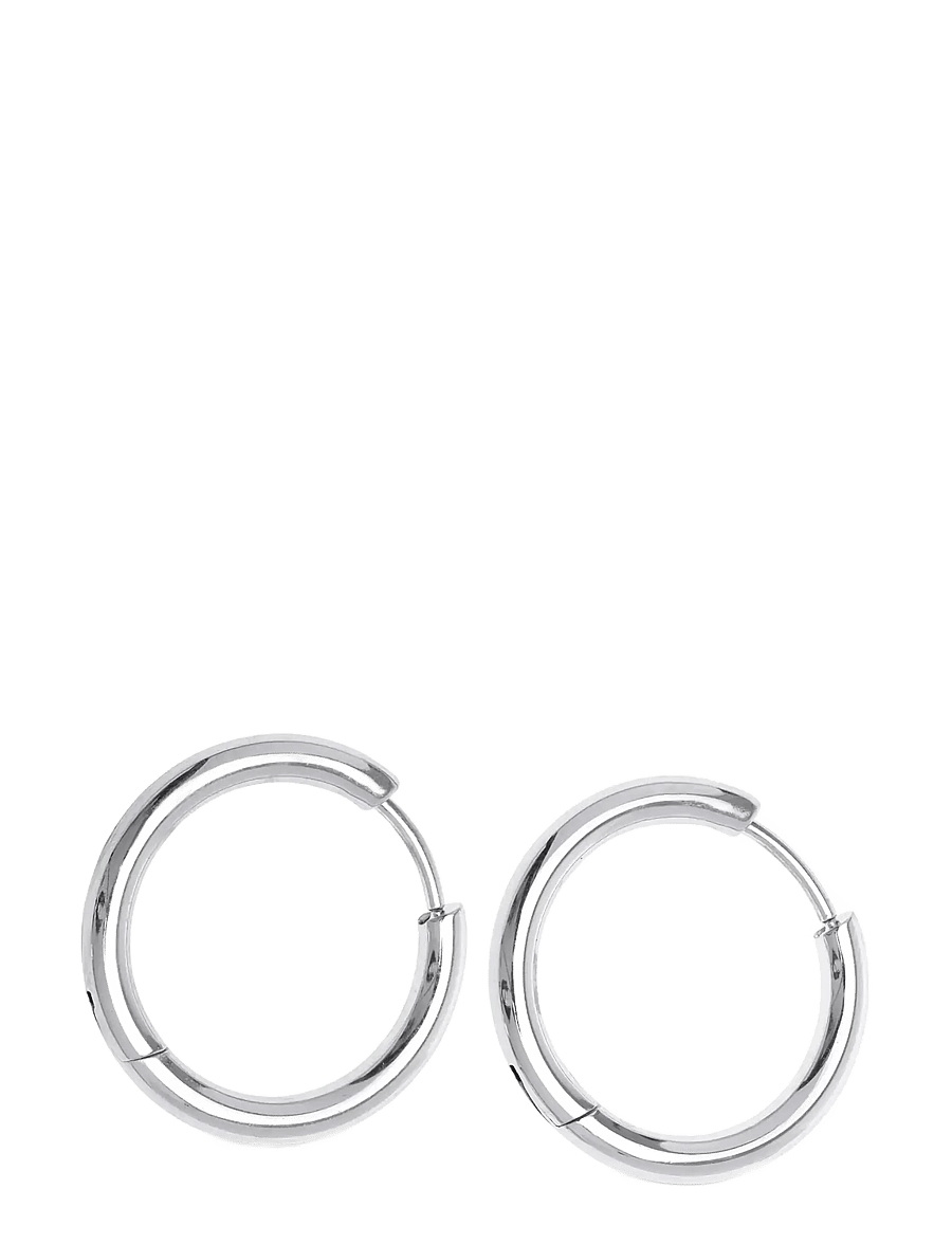 Timi of Sweden - Hollie - Hoop Earrings 21mm Stainless Steel - hoops - silver - 1