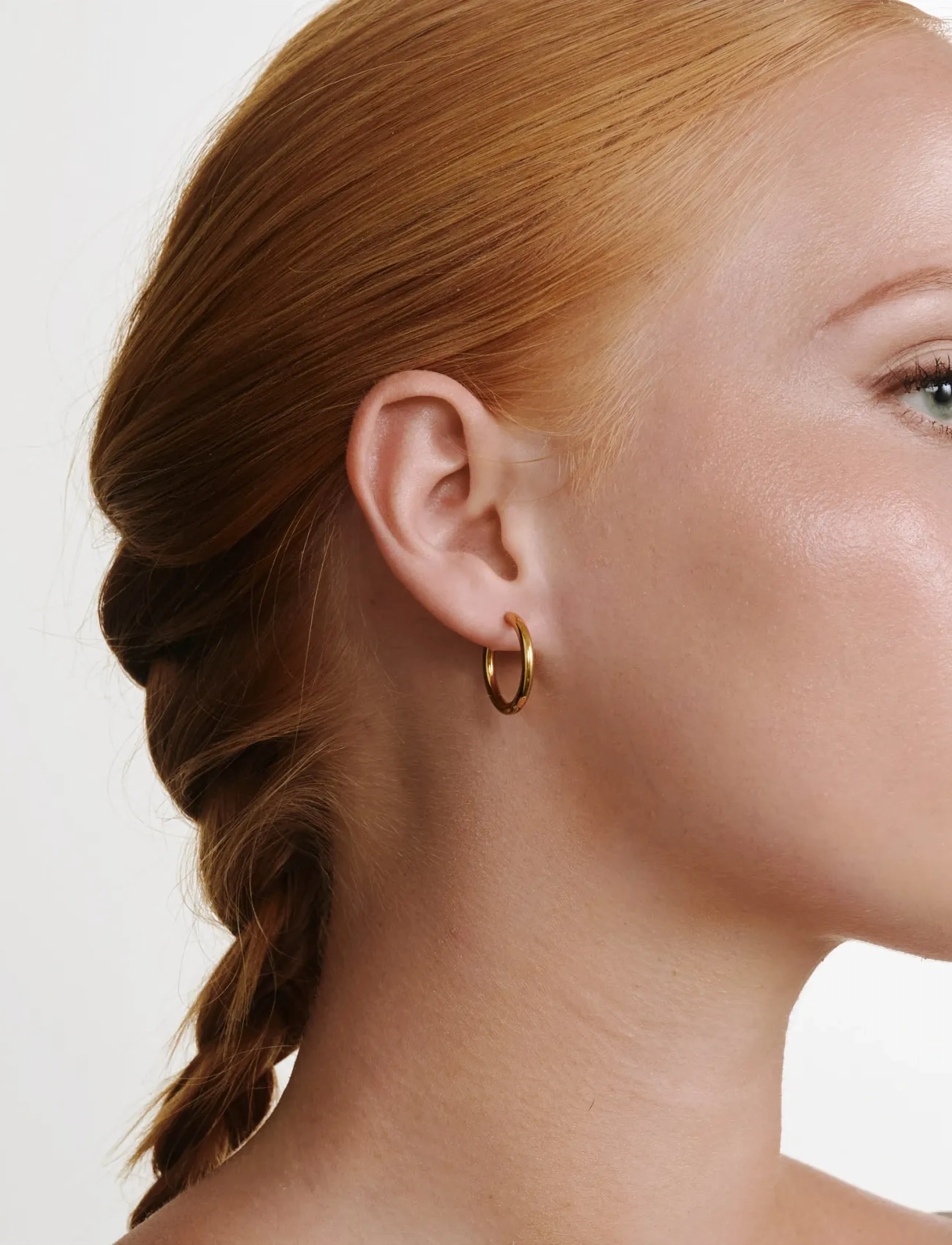 Timi of Sweden Hollie Hoop Earrings 21Mm Stainless Steel, One Size, Earrings, Gold - Hoops, Frauen