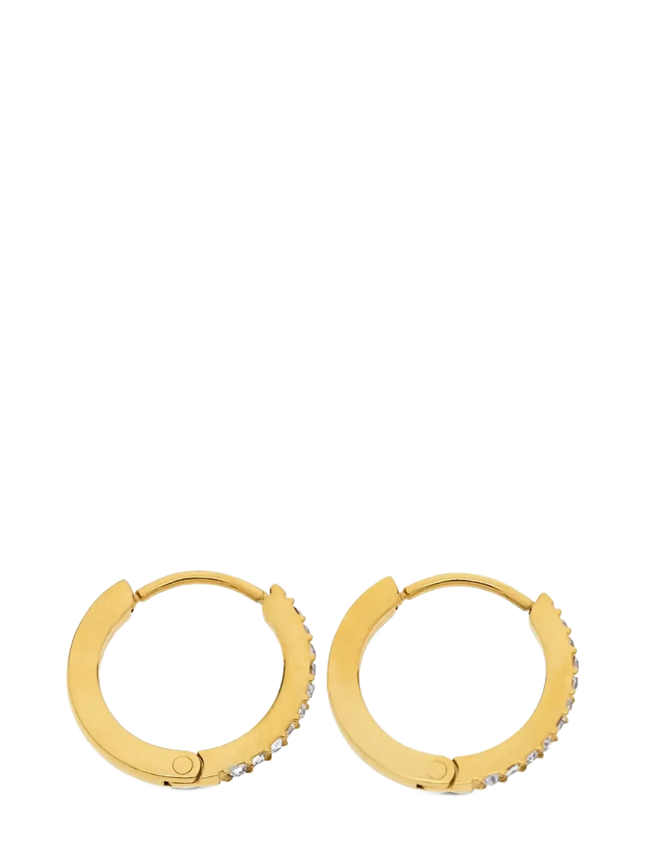 Timi of Sweden - Nilea - Crystal Hoop Earrings Stainless Steel - gold - 2