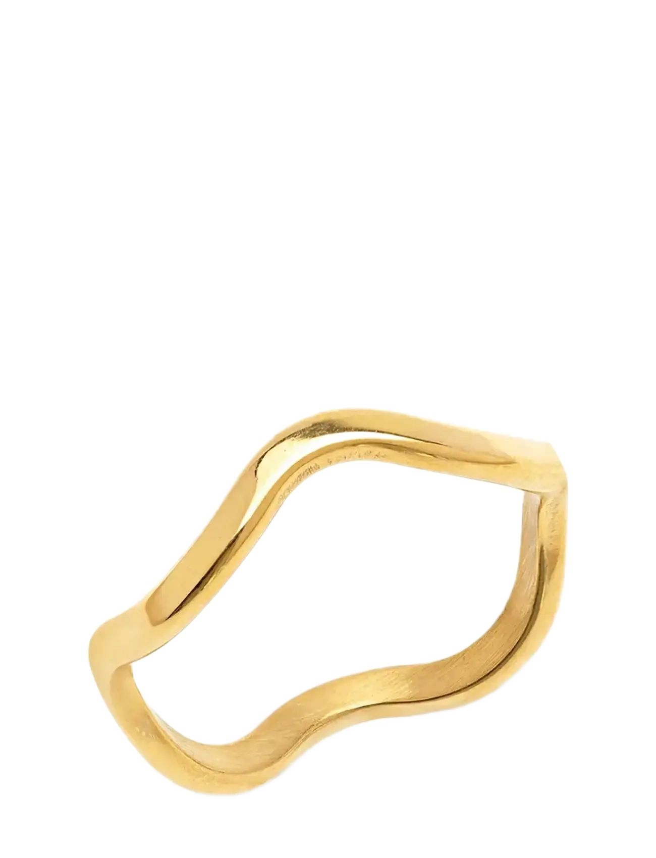 Timi of Sweden Johanna - Wavy Ring Stainless Steel - Jõulukingid - GOLD / gold