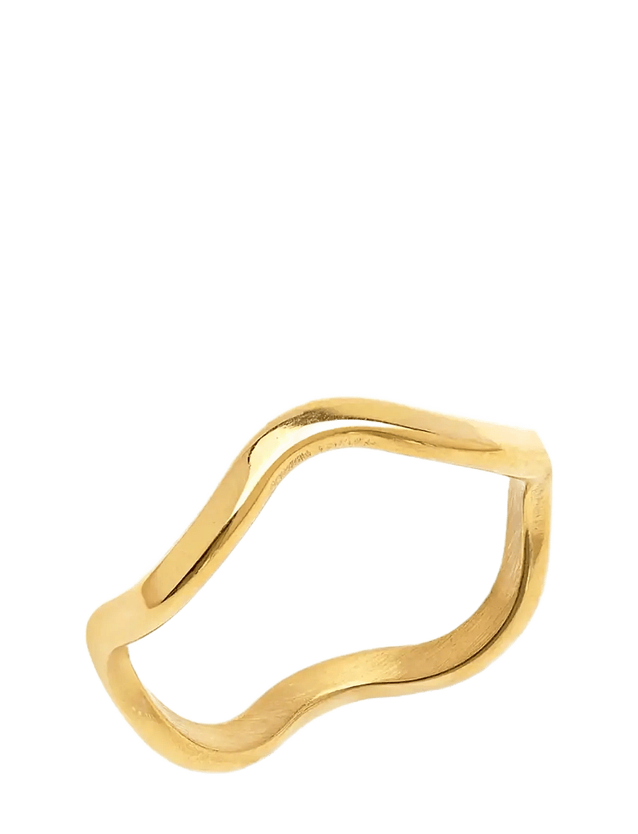 Timi of Sweden - Johanna - Wavy Ring Stainless Steel - ringe - gold - 1