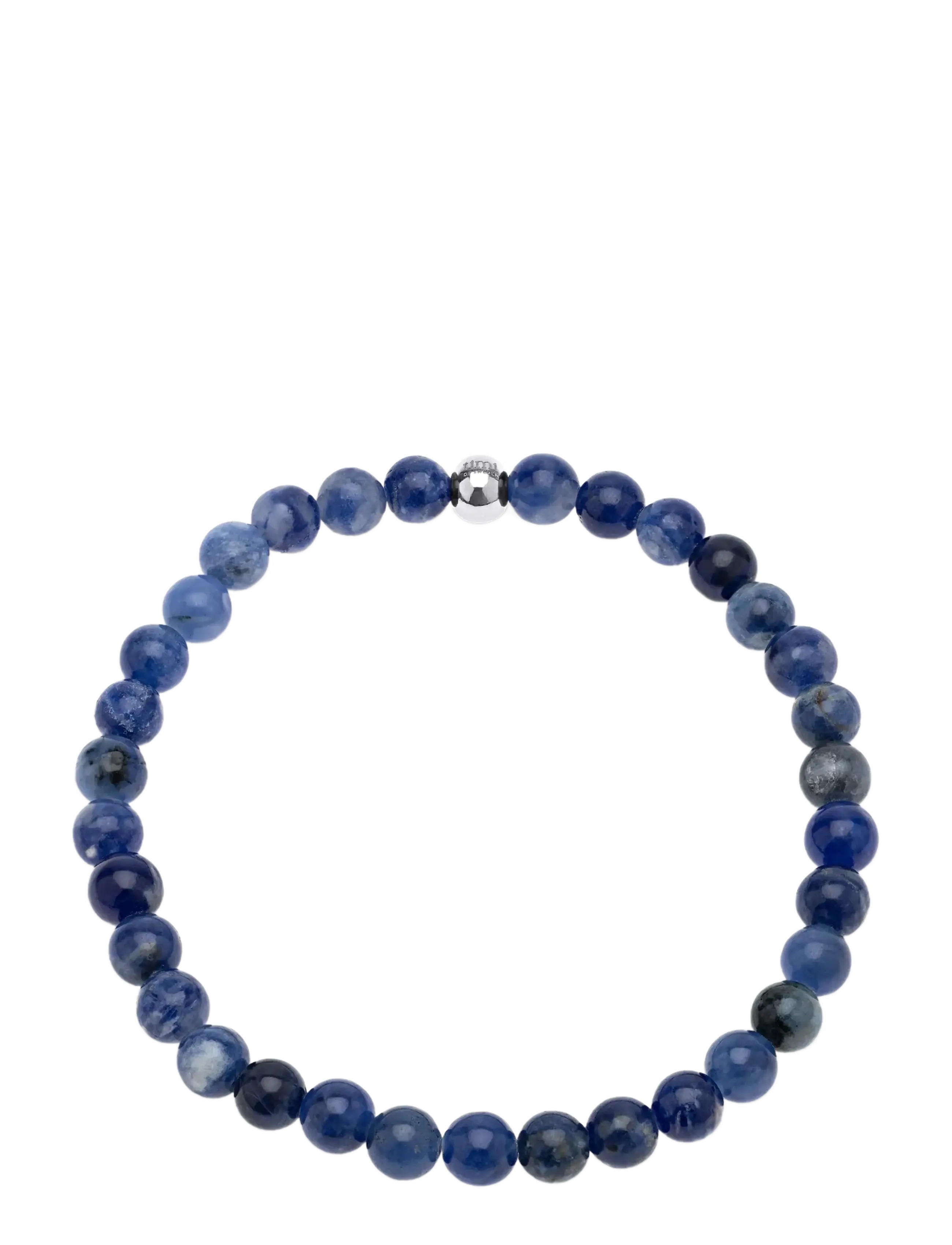 Erika - Stone Bead Bracelet Stainless Steel - NAVY BLUE