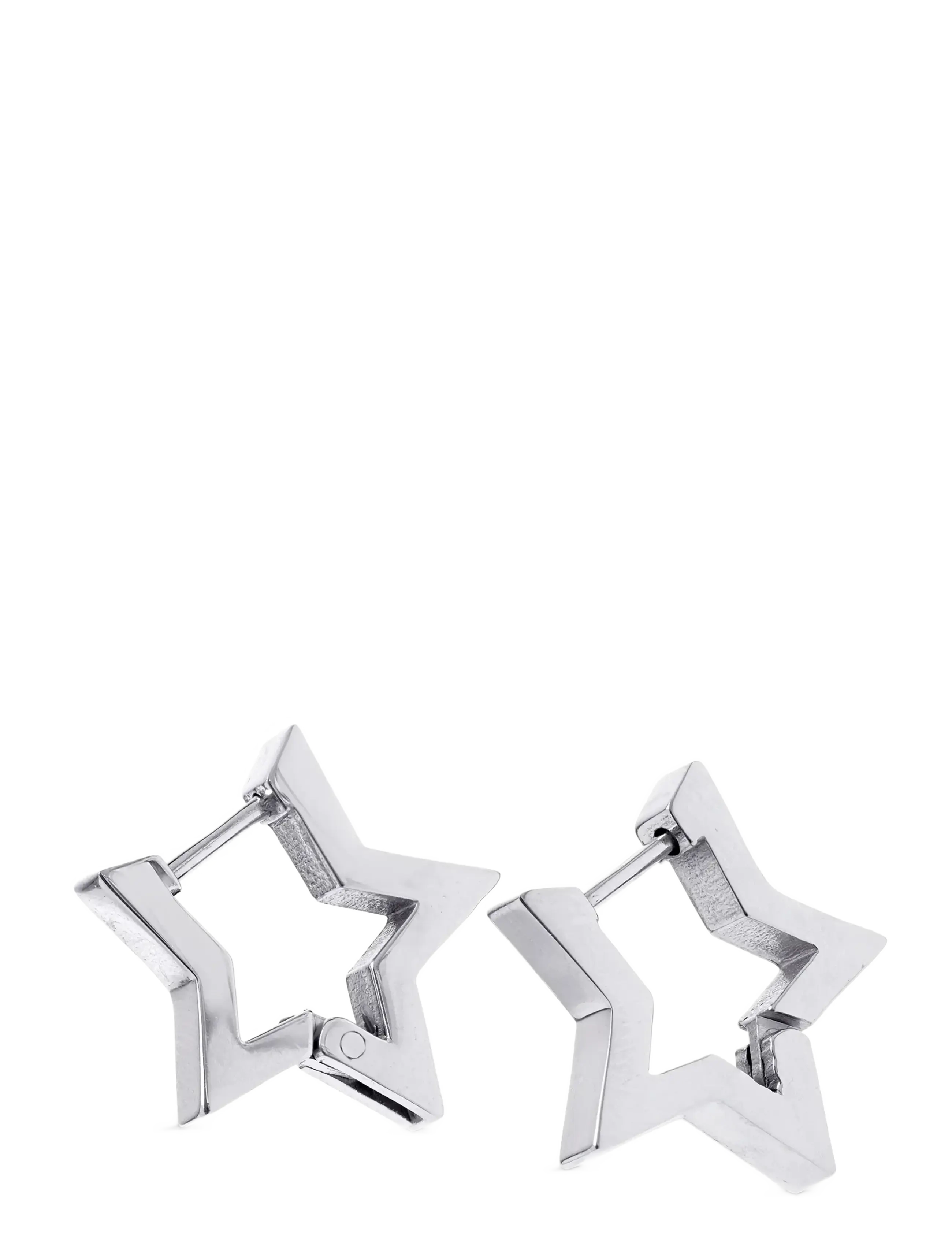 Timi of Sweden Vilda - Star Hoop Earrings Stainless Steel - Øreringe - SILVER / silver