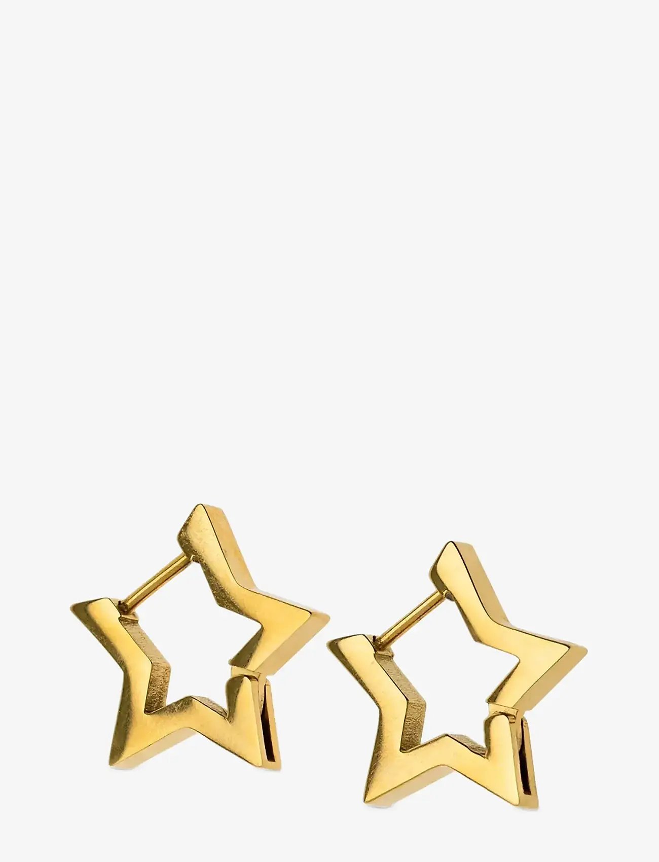 Timi of Sweden - Vilda - Star Hoop Earrings Stainless Steel - kreolen - gold - 1