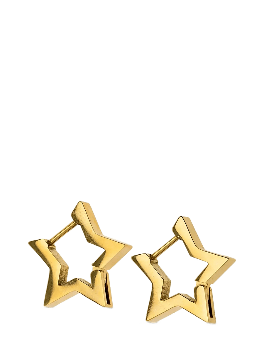 Timi of Sweden - Vilda - Star Hoop Earrings Stainless Steel - gold - 1