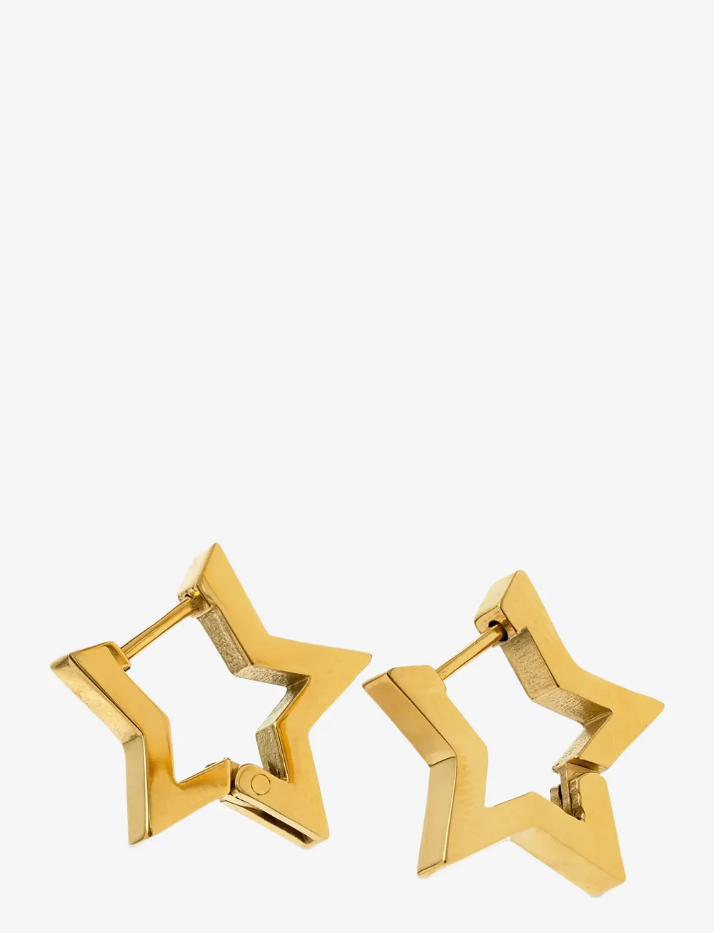 Timi of Sweden - Vilda - Star Hoop Earrings Stainless Steel - creoler & hoops - gold - 2