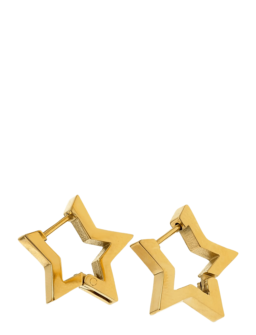 Timi of Sweden - Vilda - Star Hoop Earrings Stainless Steel - gold - 2