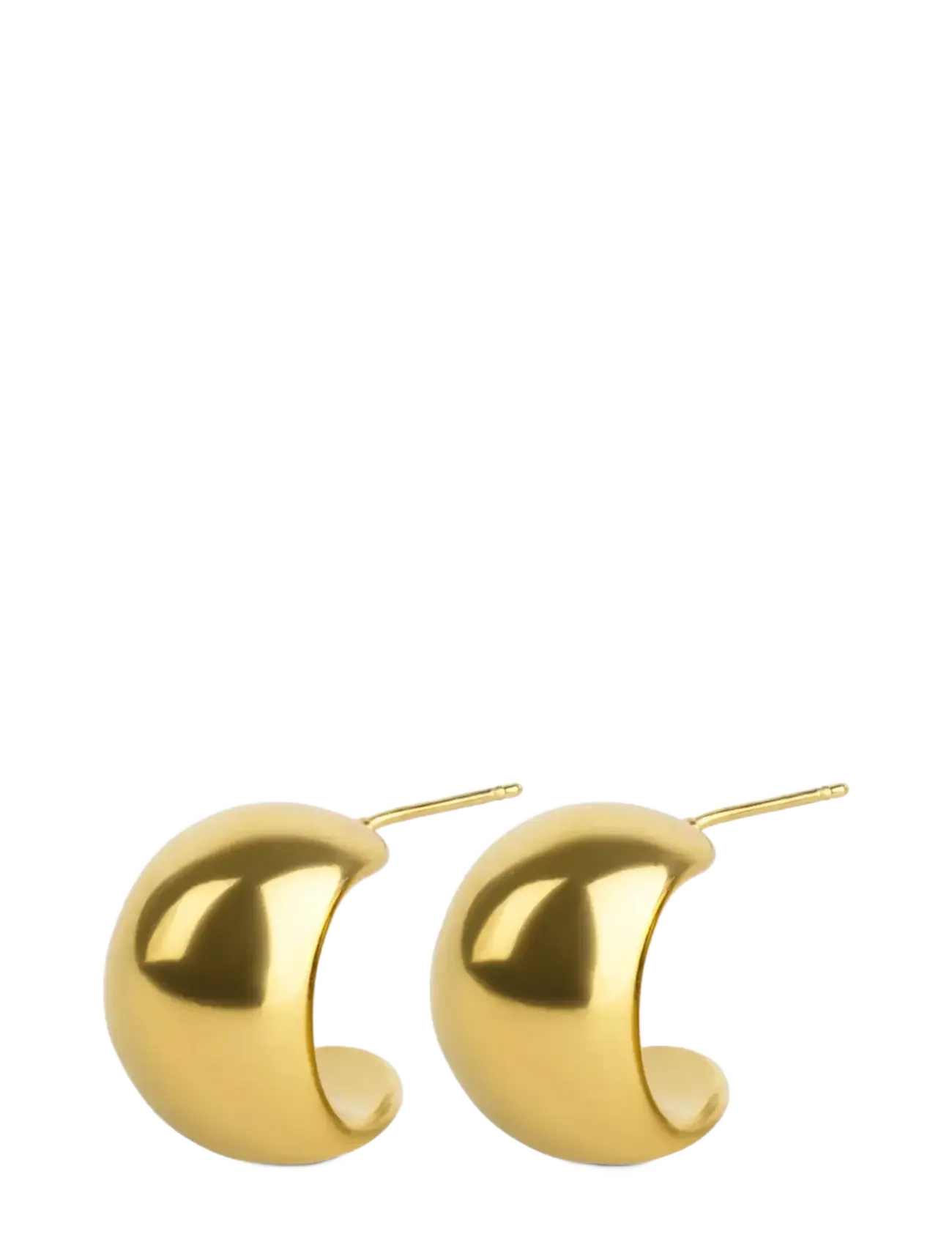Timi of Sweden Selena - Chunky Stud Earrings Stainless Steel, One Size, Gold, Øreringe > Ørestikker, Dame