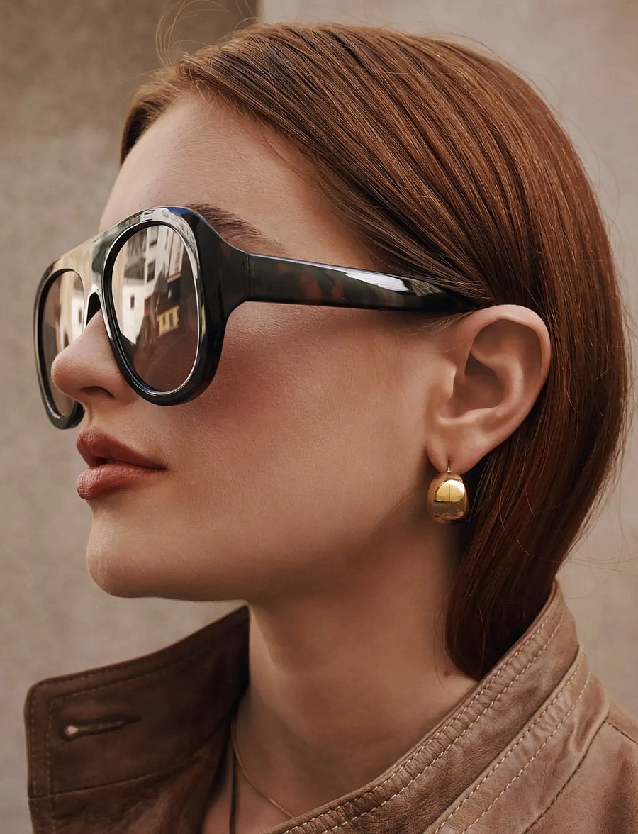 Timi of Sweden - Selena - Chunky Stud Earrings Stainless Steel - goujons - gold - 1