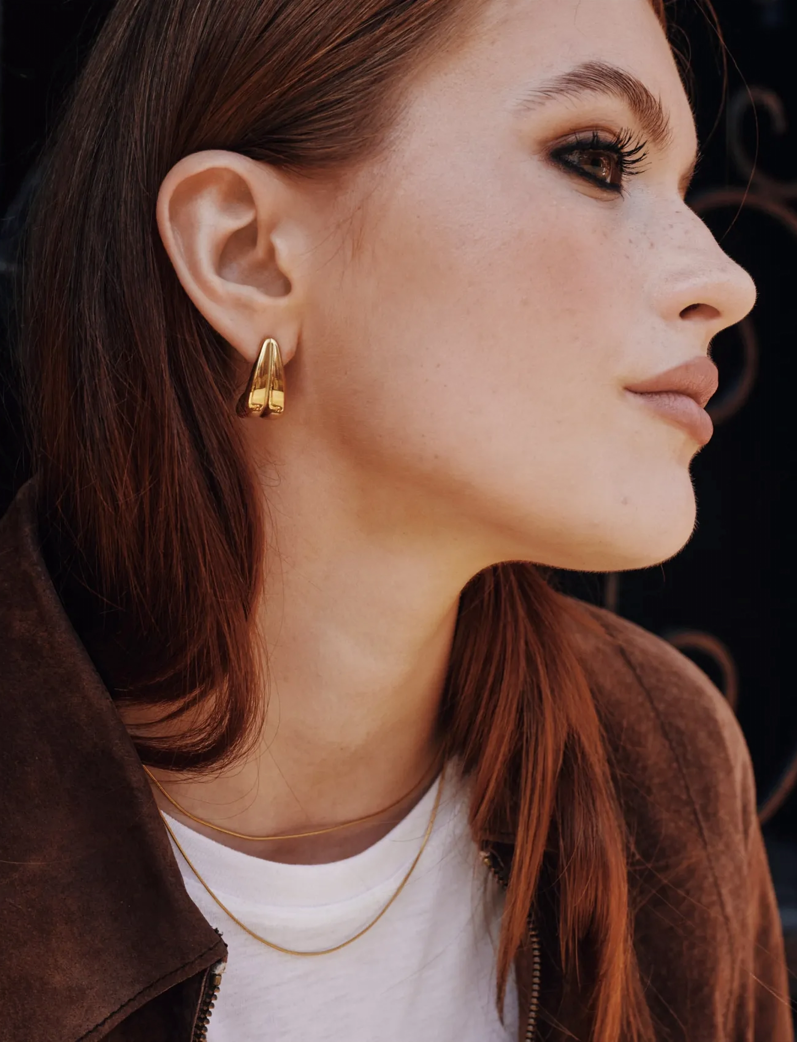Timi of Sweden - Silvia - Double Snake Chain Necklace Stainless Ste - dainty necklaces - gold - 5