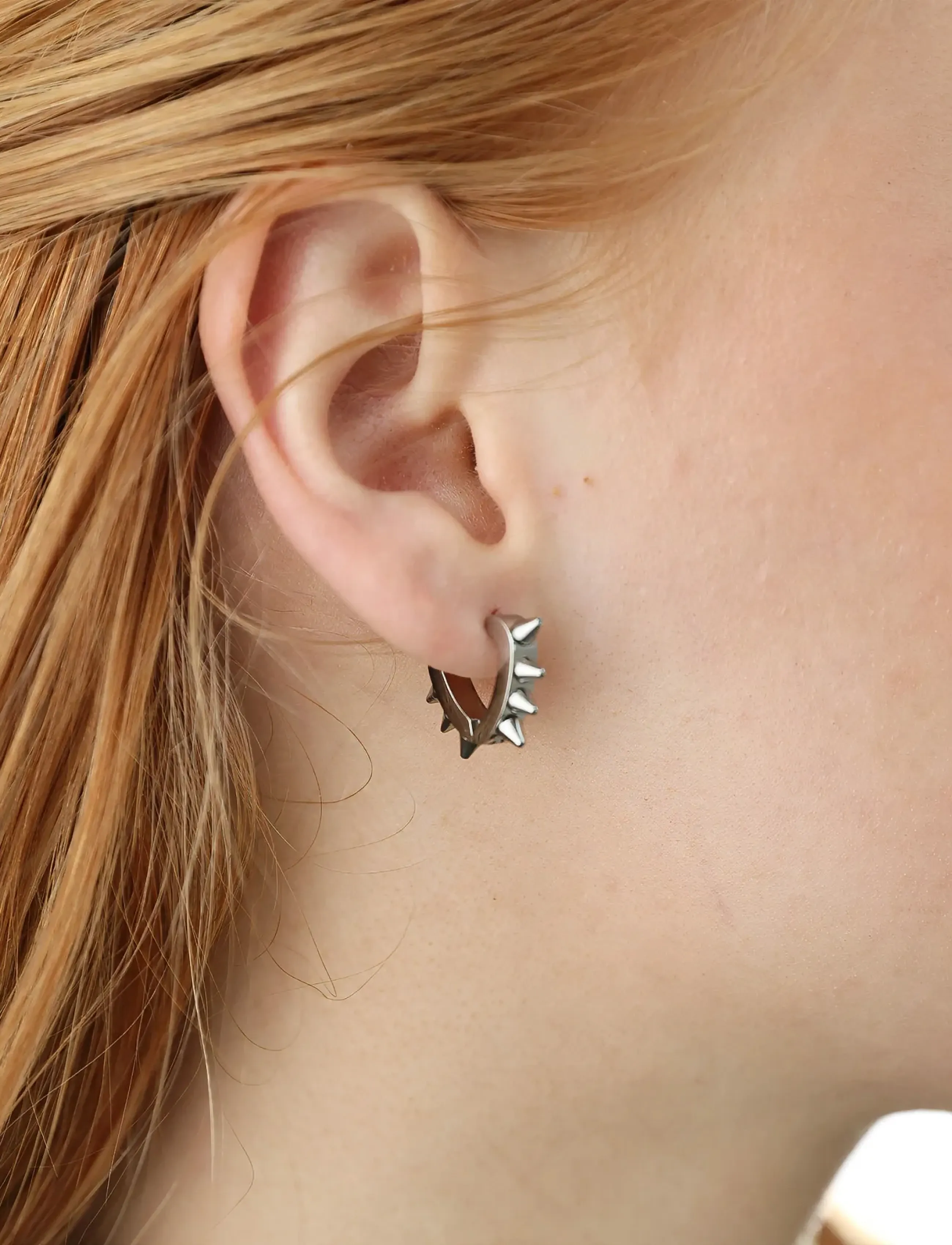 Timi of Sweden - Nike - Spike Hoop Earrings Stainless Steel - cerceaux - silver - 2