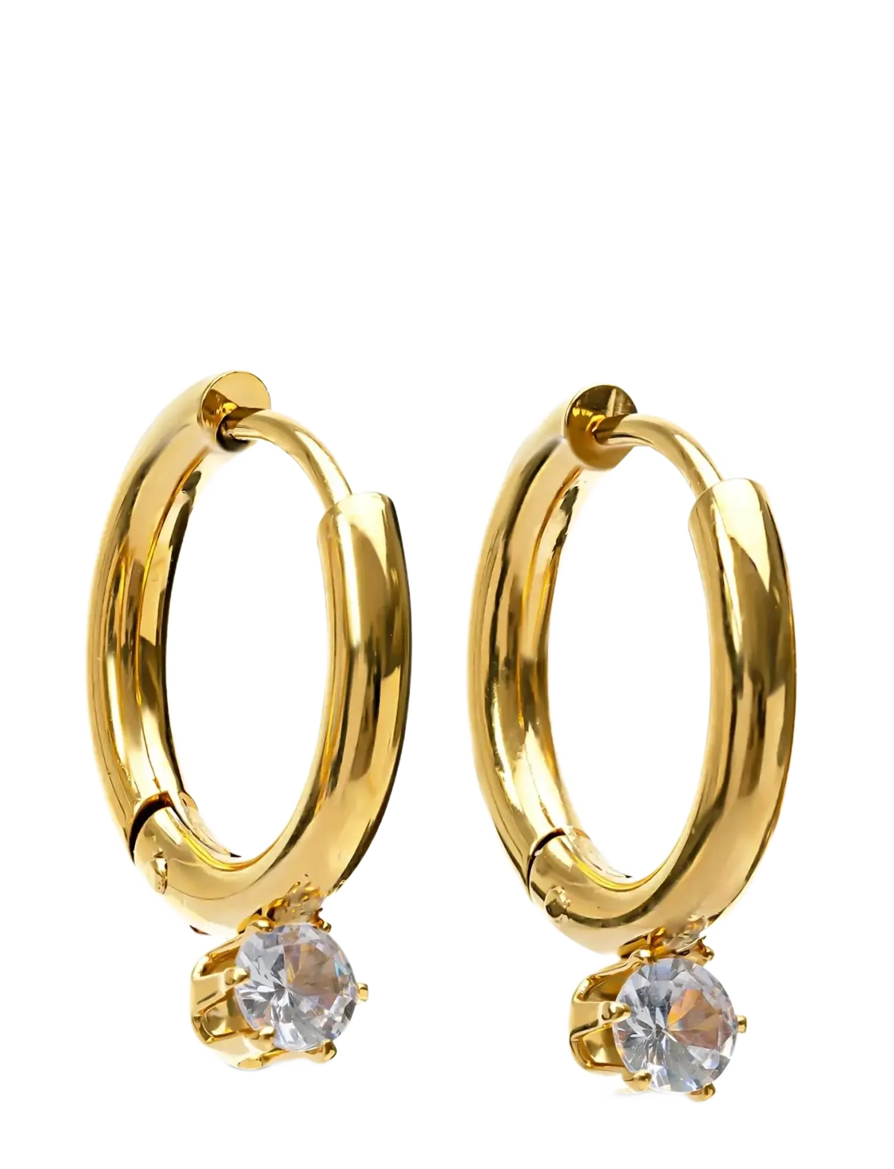 Timi of Sweden - Oline - Crystal Hoop Earrings Stainless Steel - kreolen - gold - 2