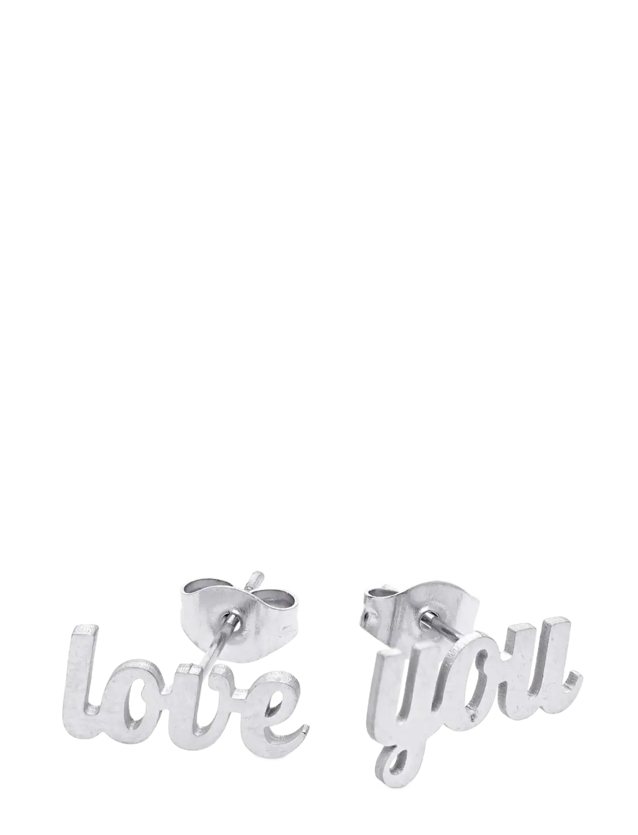Timi of Sweden Ina - Love You Stud Earrings Stainless Steel - Accessoires - SILVER / silver