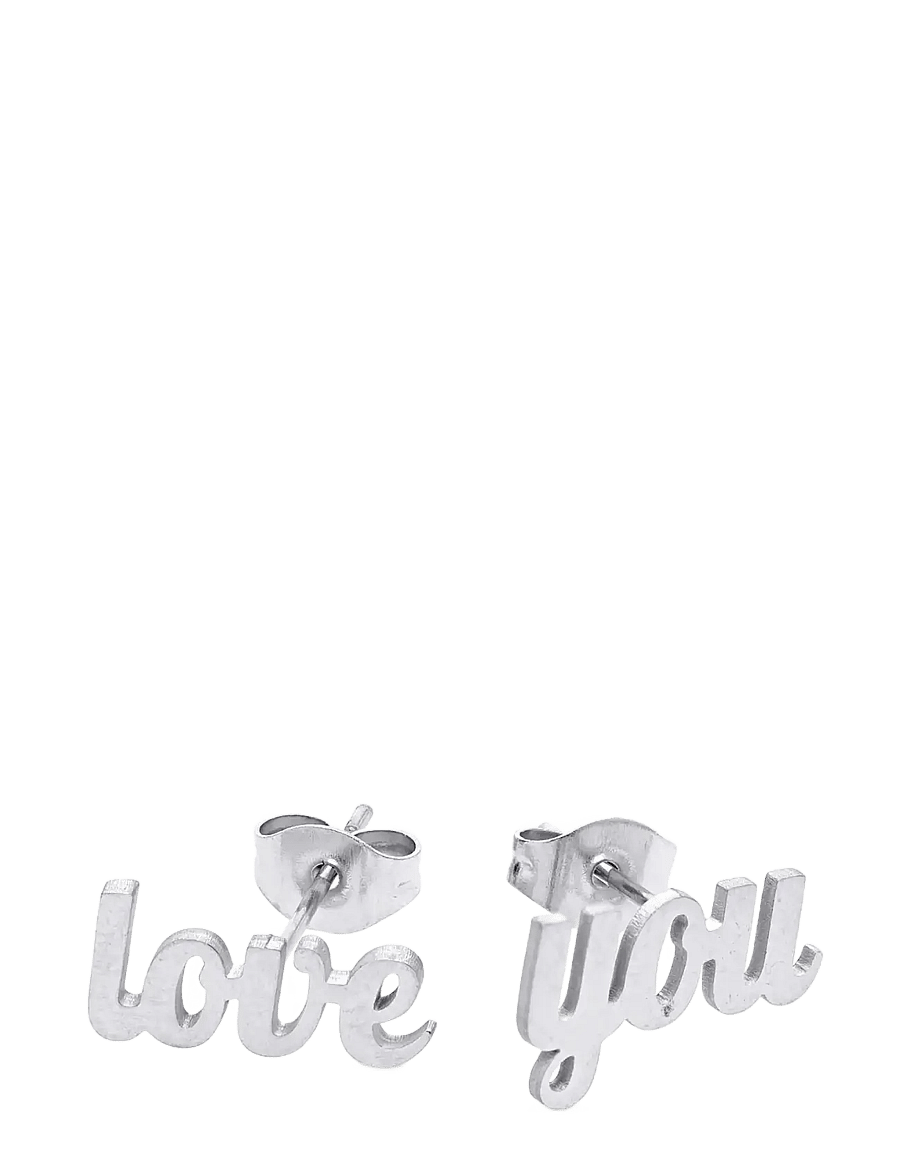 Timi of Sweden - Ina - Love You Stud Earrings Stainless Steel - Ørestikker - silver - 1