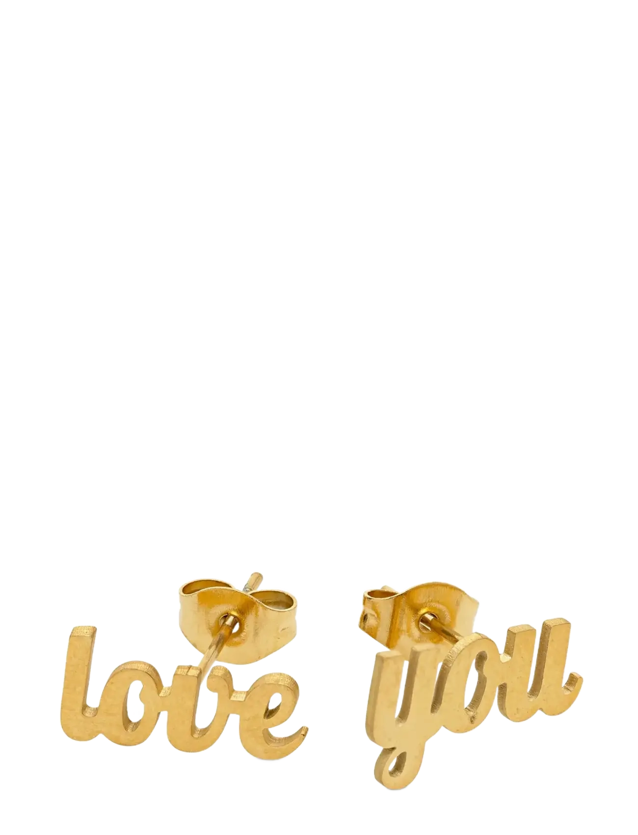 Timi of Sweden Ina - Love You Stud Earrings Stainless Steel - Øreringe - GOLD / gold