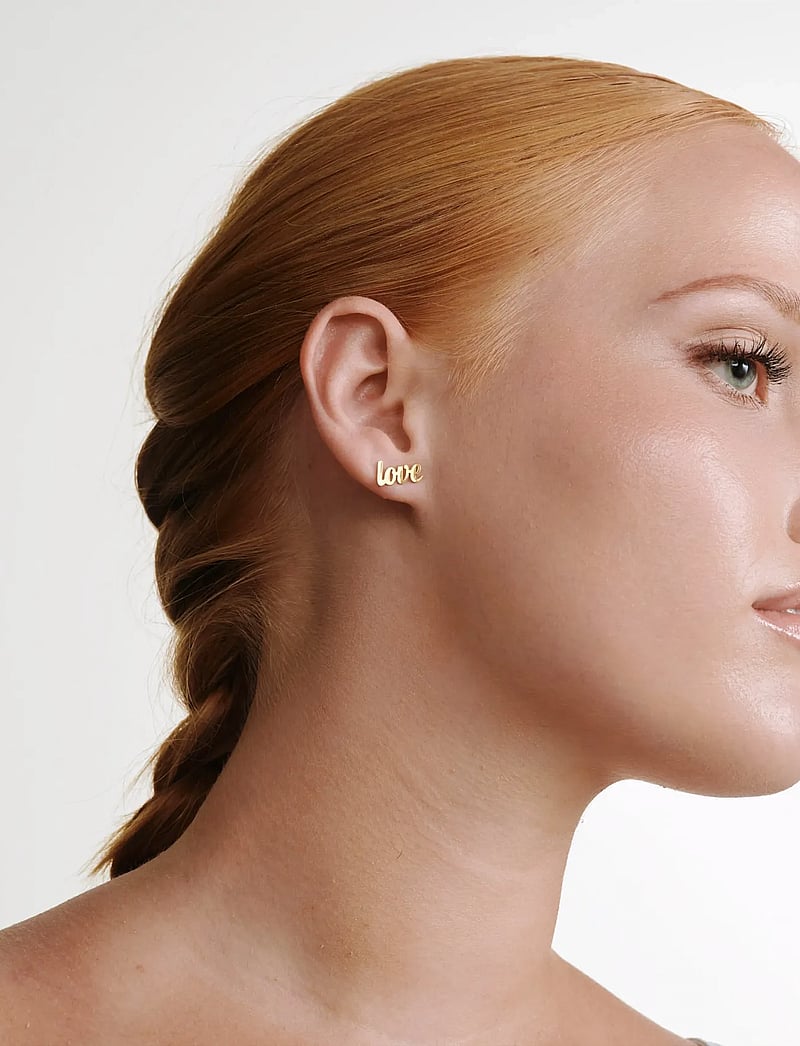 Timi of Sweden - Ina - Love You Stud Earrings Stainless Steel - statement-ohrringe - gold - 0