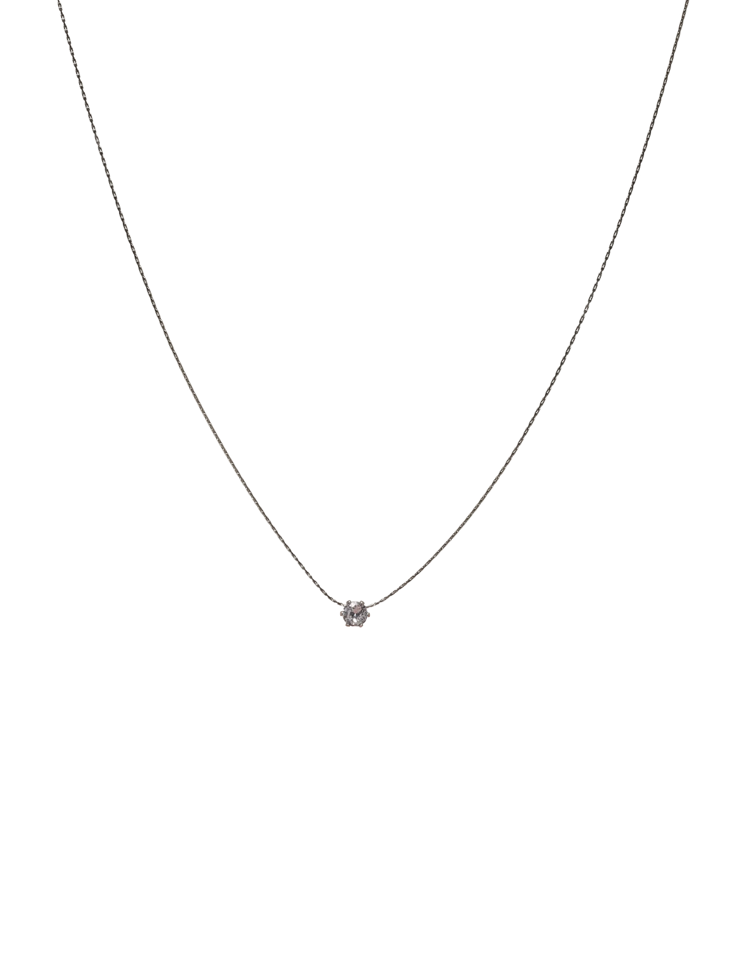 Timi of Sweden Lynne - Crystal Necklace Stainless Steel - Festtøj - SILVER / silver