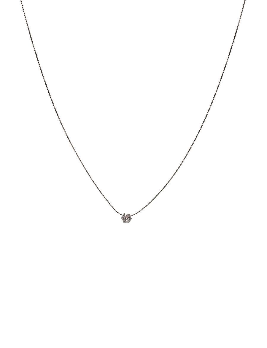 Timi of Sweden - Lynne - Crystal Necklace Stainless Steel - halsketten - silver - 1