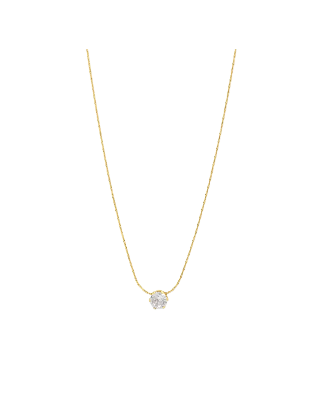 Timi of Sweden Lynne - Crystal Necklace Stainless Steel - Festtøj - GOLD / gold