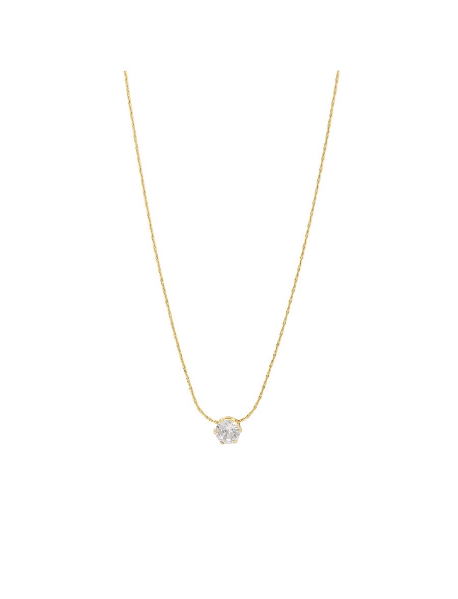Timi of Sweden - Lynne - Crystal Necklace Stainless Steel - ketjukaulakorut - gold - 1