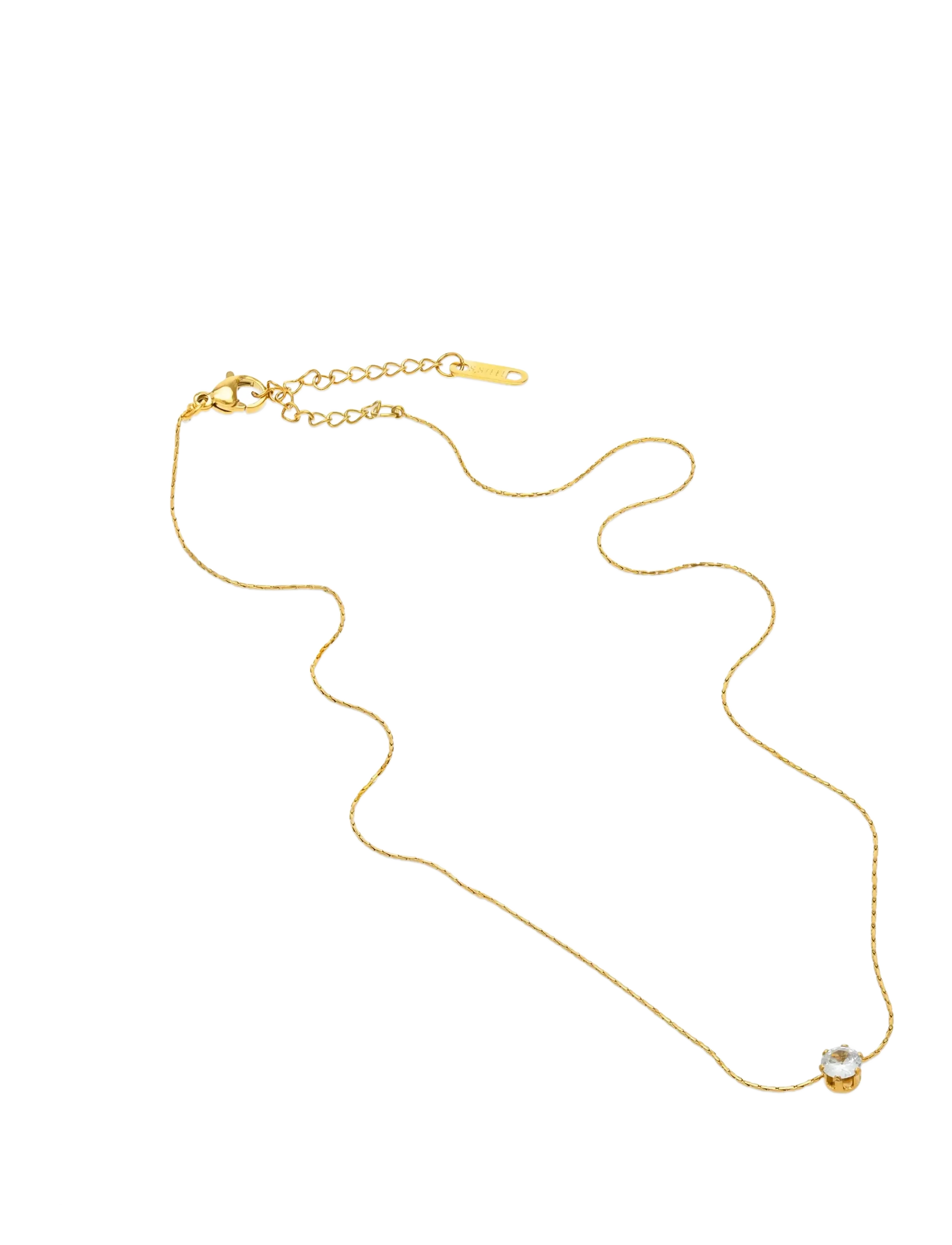 Timi of Sweden - Lynne - Crystal Necklace Stainless Steel - colliers chaîne - gold - 2