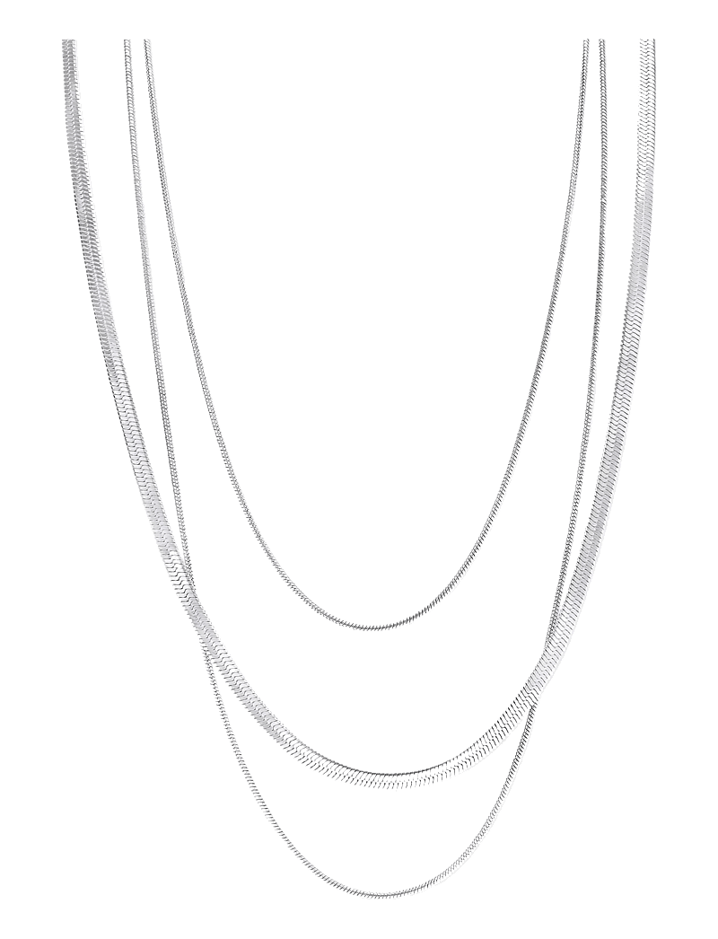 Timi of Sweden - Matilde - Triple Chain Necklace Stainless Steel - halsketten - silver - 1