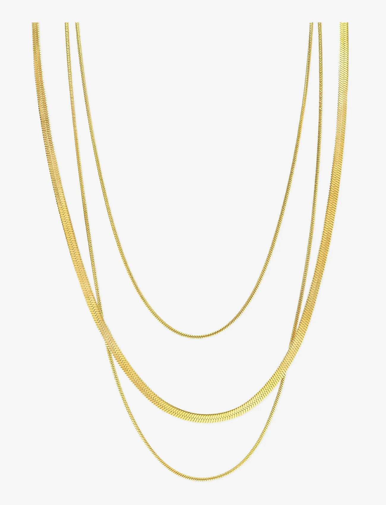 Timi of Sweden - Matilde - Triple Chain Necklace Stainless Steel - halsketten - gold - 1