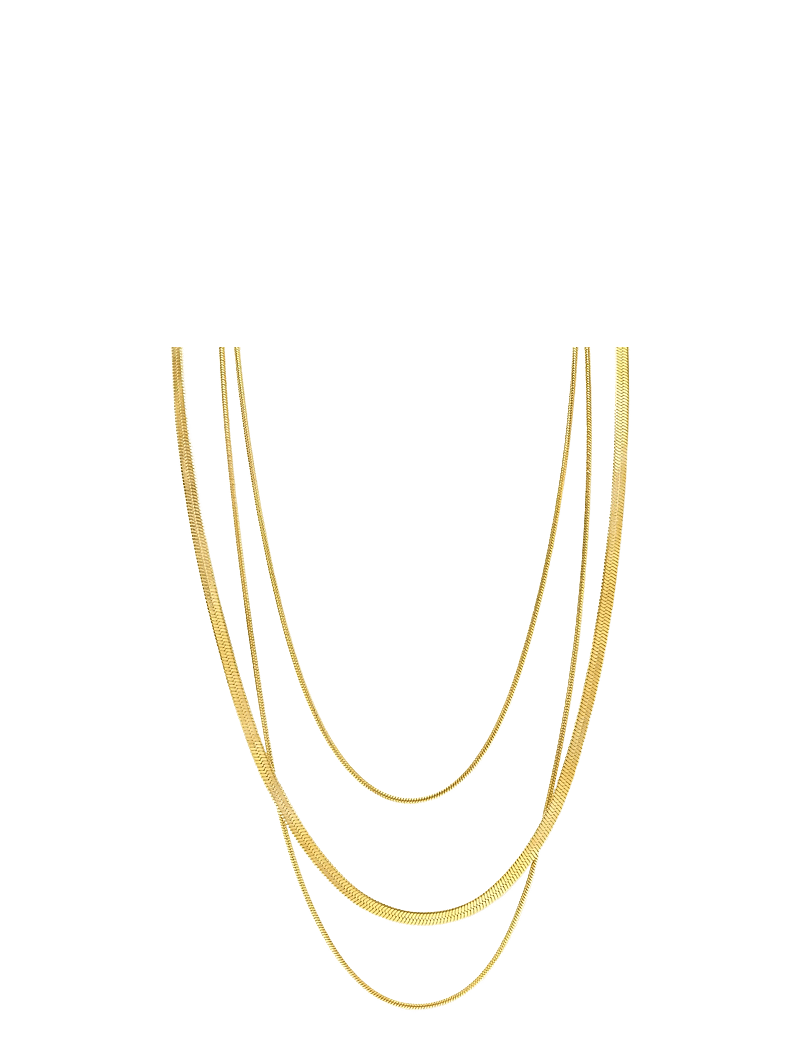 Timi of Sweden - Matilde - Triple Chain Necklace Stainless Steel - halsketten - gold - 1