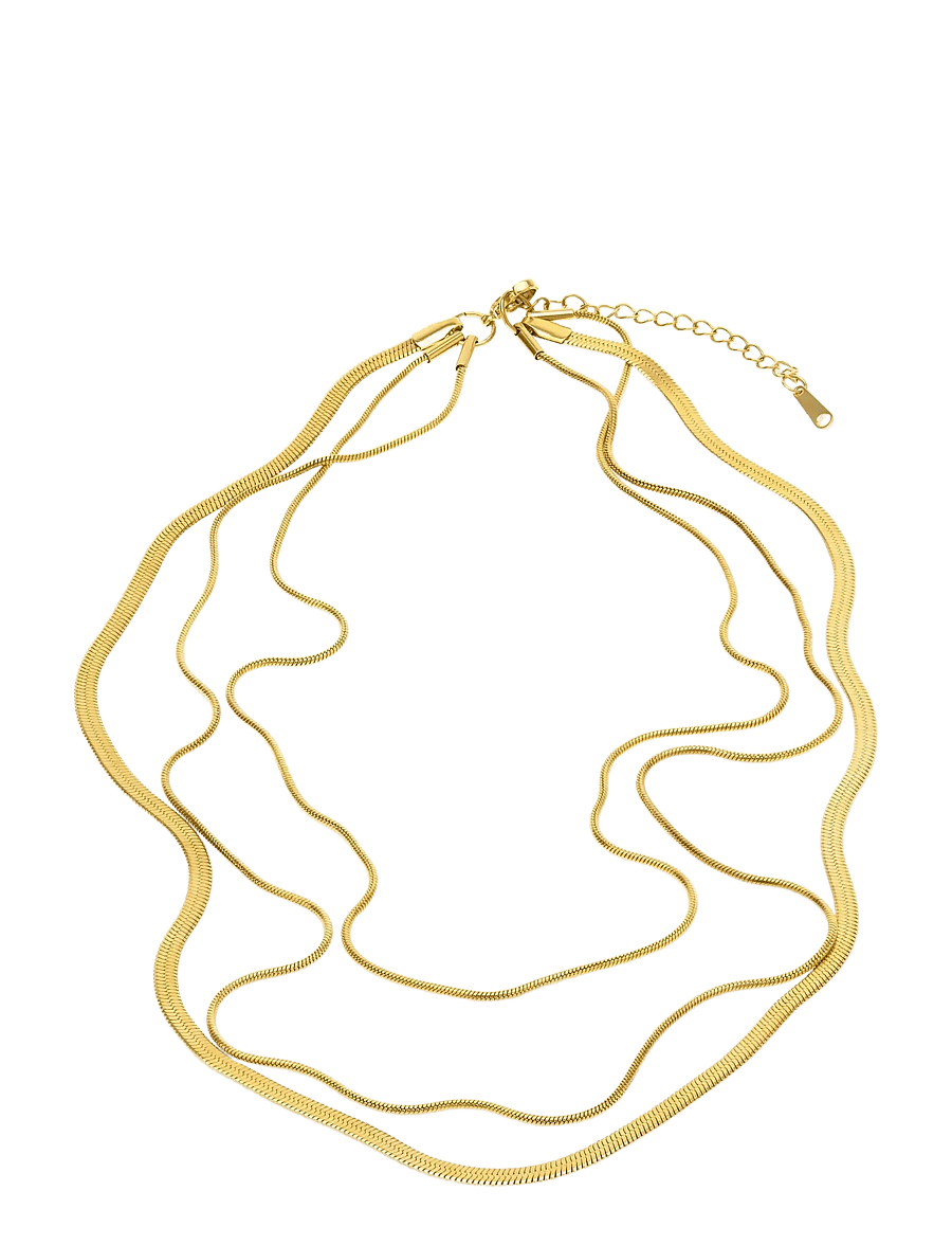 Timi of Sweden - Matilde - Triple Chain Necklace Stainless Steel - gold - 2