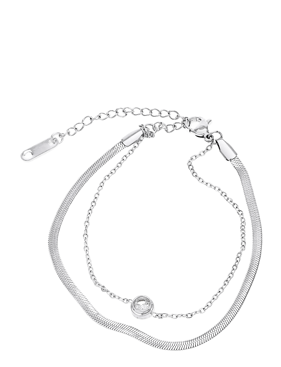 Timi of Sweden - Solvej - Duo Chain Bracelet Stainless Steel - silver - 1