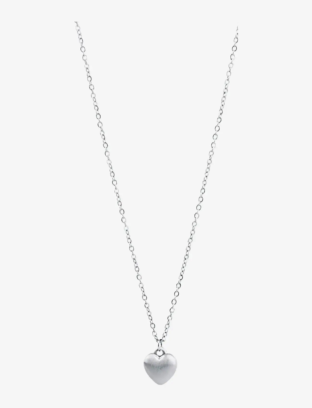 Timi of Sweden Bellamy - Heart Necklace Stainless Steel - Halskedjor - SILVER / silver