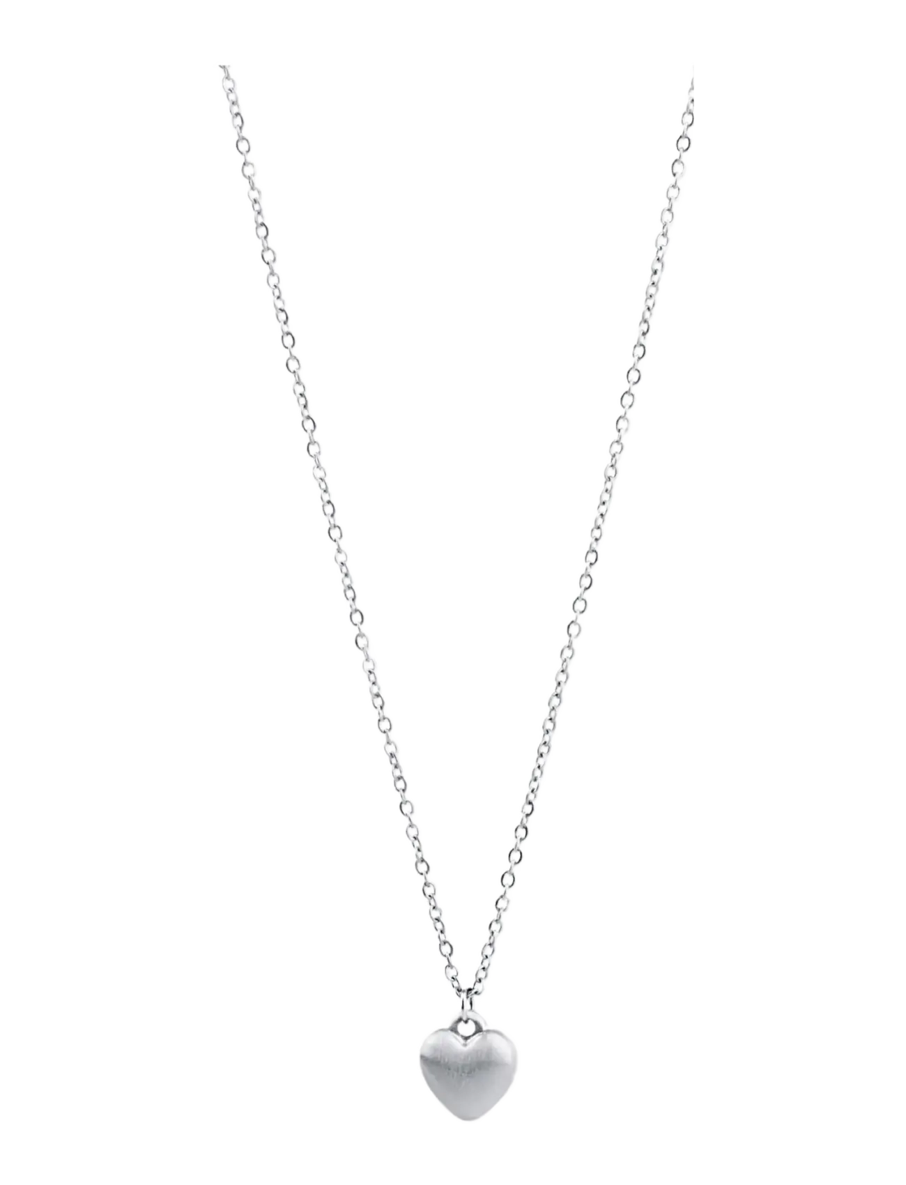 Timi of Sweden Bellamy - Heart Necklace Stainless Steel - Smykker - SILVER / silver