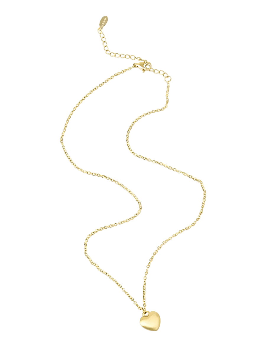 Timi of Sweden - Bellamy - Heart Necklace Stainless Steel - kedjehalsband - gold - 1