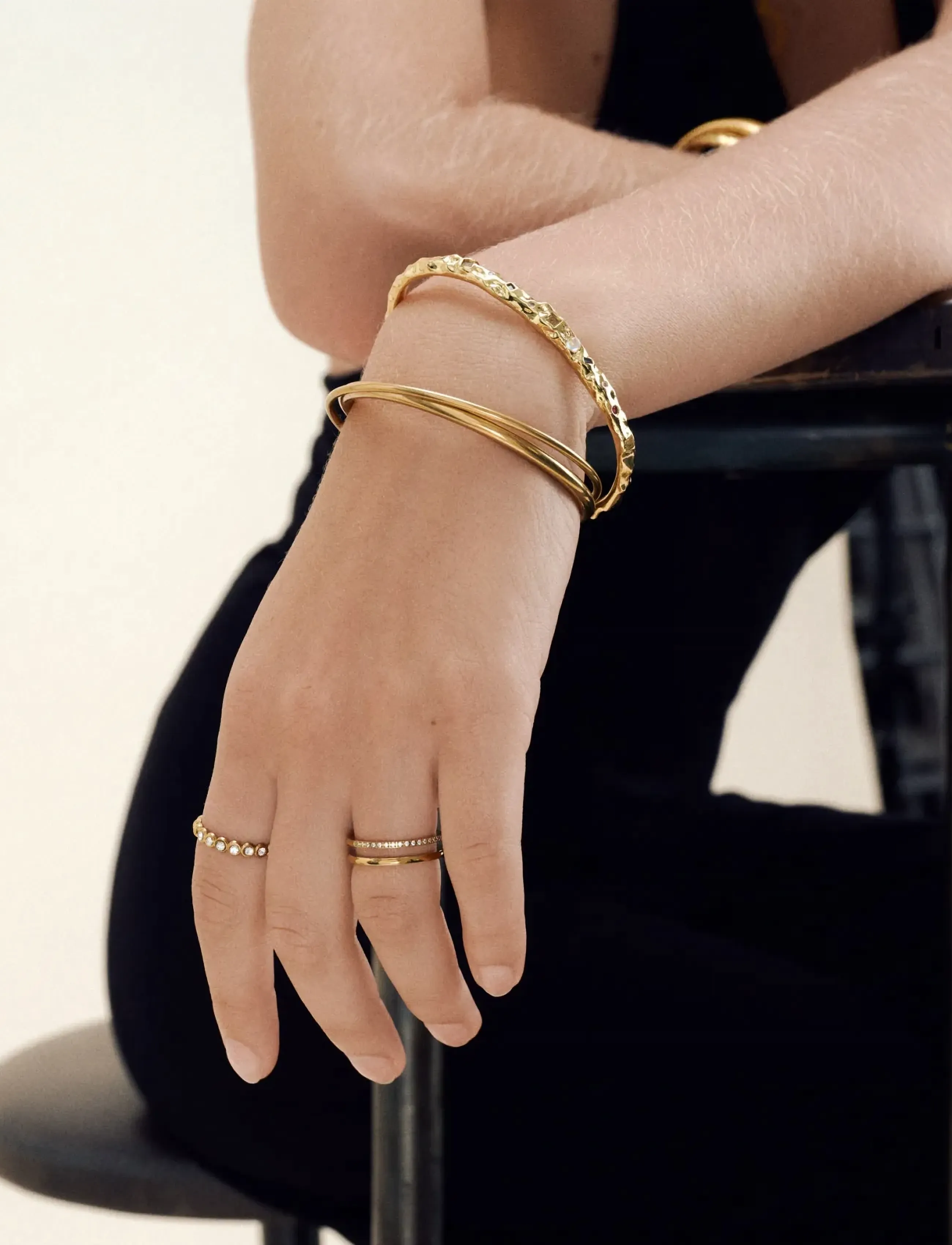 Timi of Sweden - Pernilla - Crystal Ring Stainless Steel - ringe - gold - 2