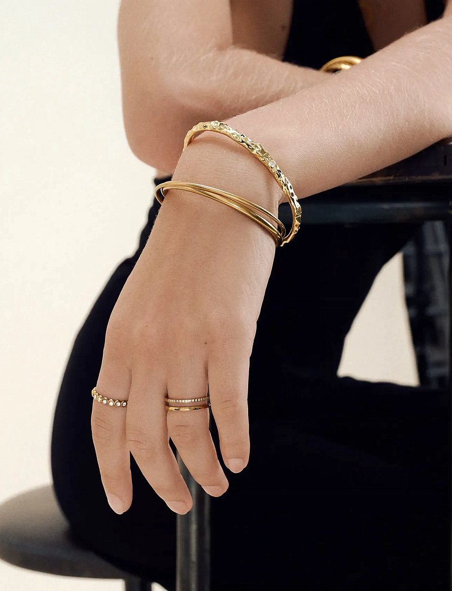 Timi of Sweden - Pernilla - Crystal Ring Stainless Steel - sõrmused - gold - 2