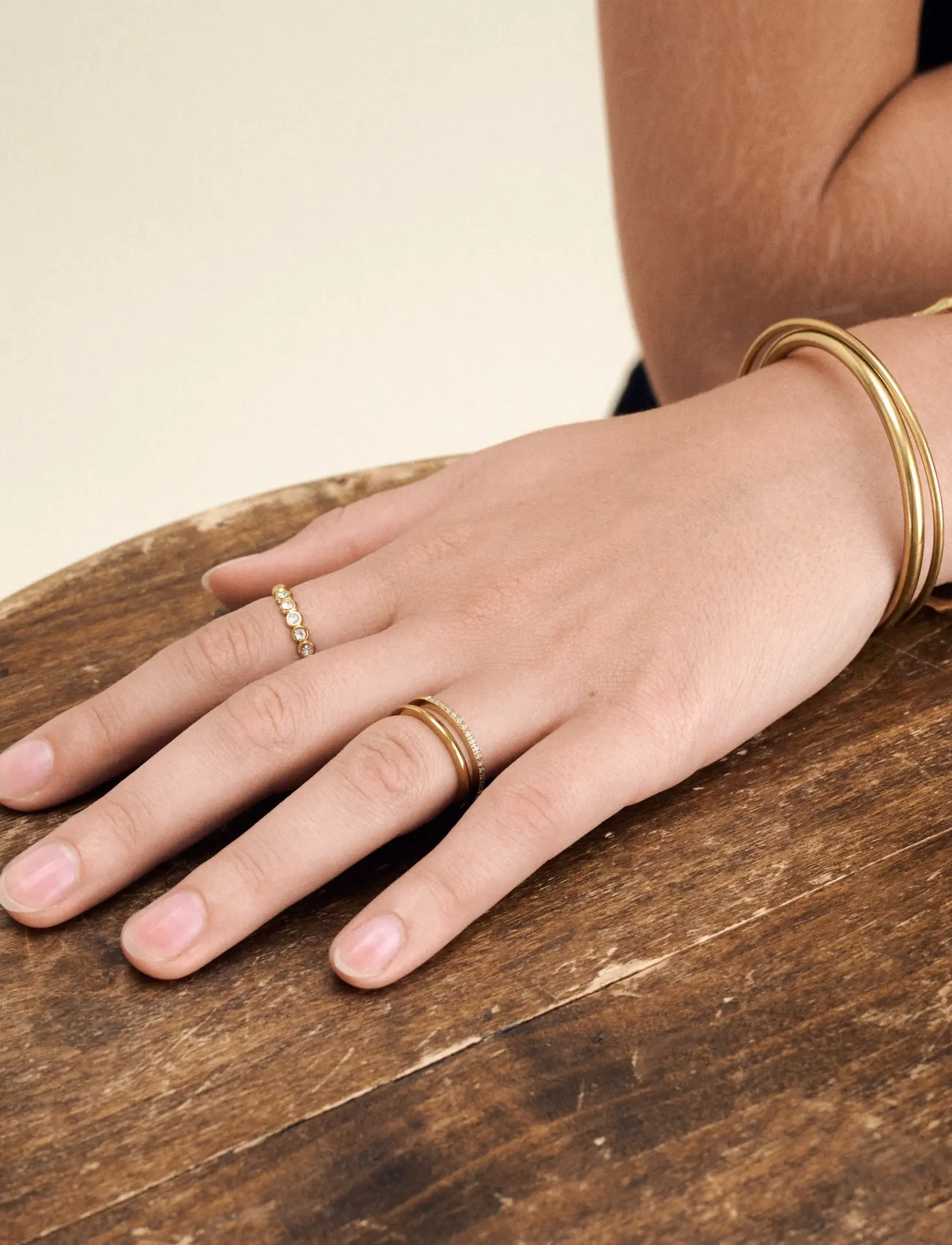 Timi of Sweden - Pernilla - Crystal Ring Stainless Steel - ringe - gold - 3
