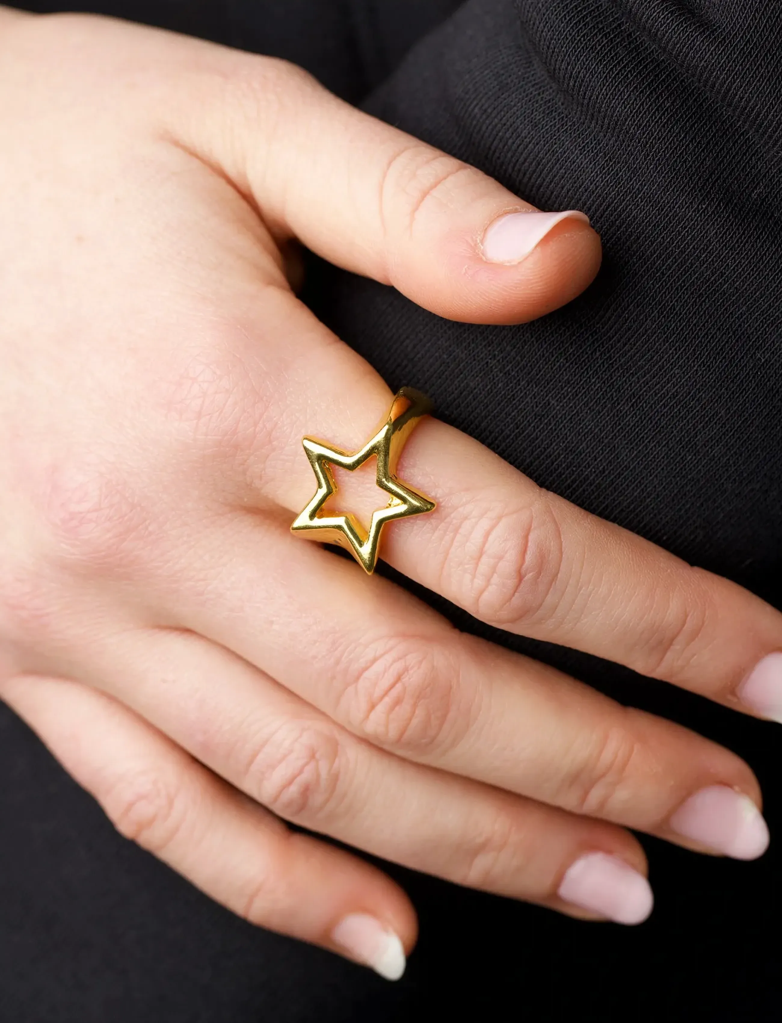 Timi of Sweden Indigo Star Ring Stainless Steel, 53, Jewellery, Gold - Rings, Frauen
