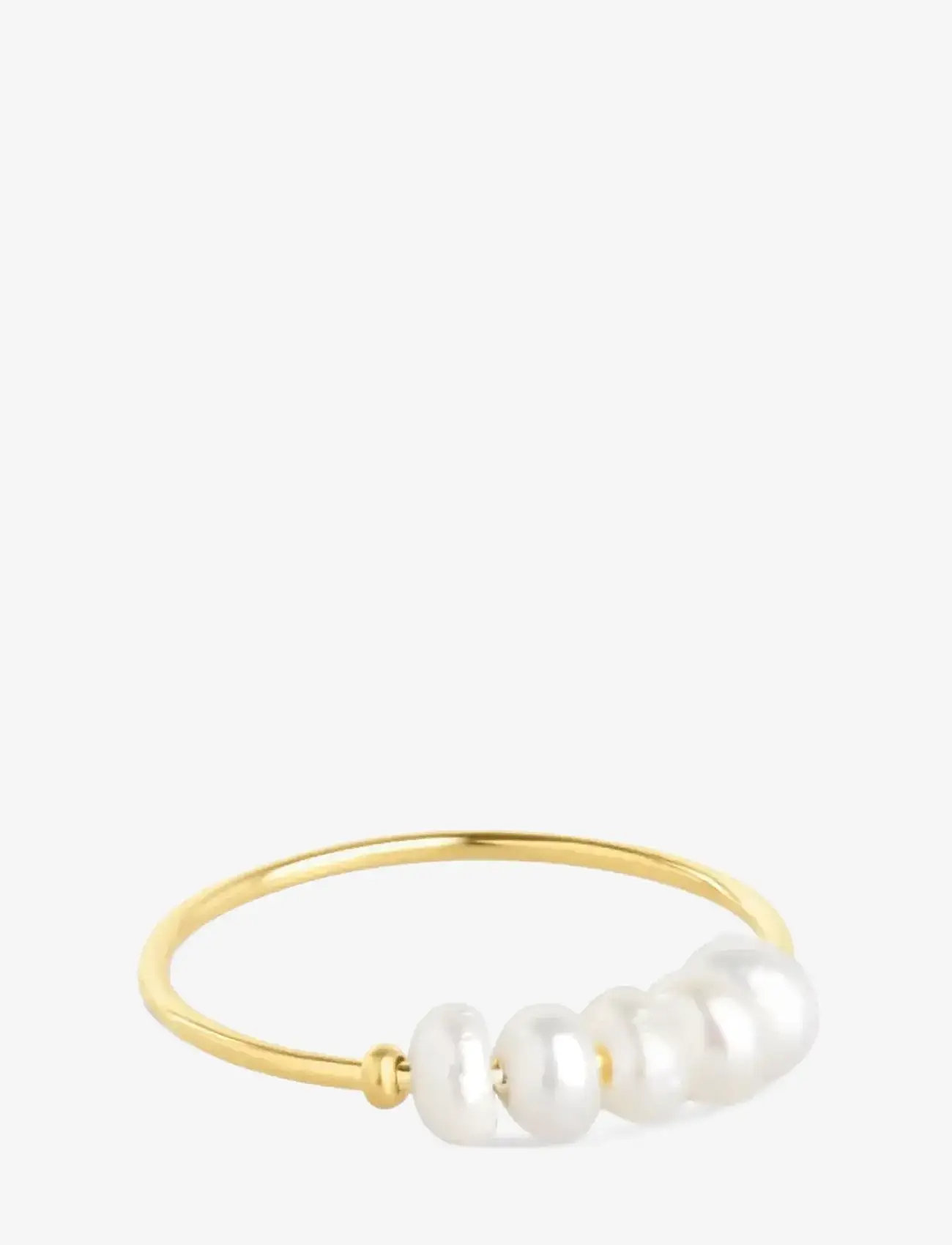 Timi of Sweden - Loanna - Delicate Pearl Ring Stainless Steel - ringe - gold - 1