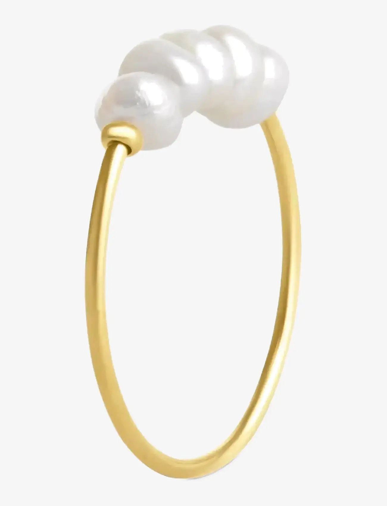 Timi of Sweden - Loanna - Delicate Pearl Ring Stainless Steel - ringe - gold - 2