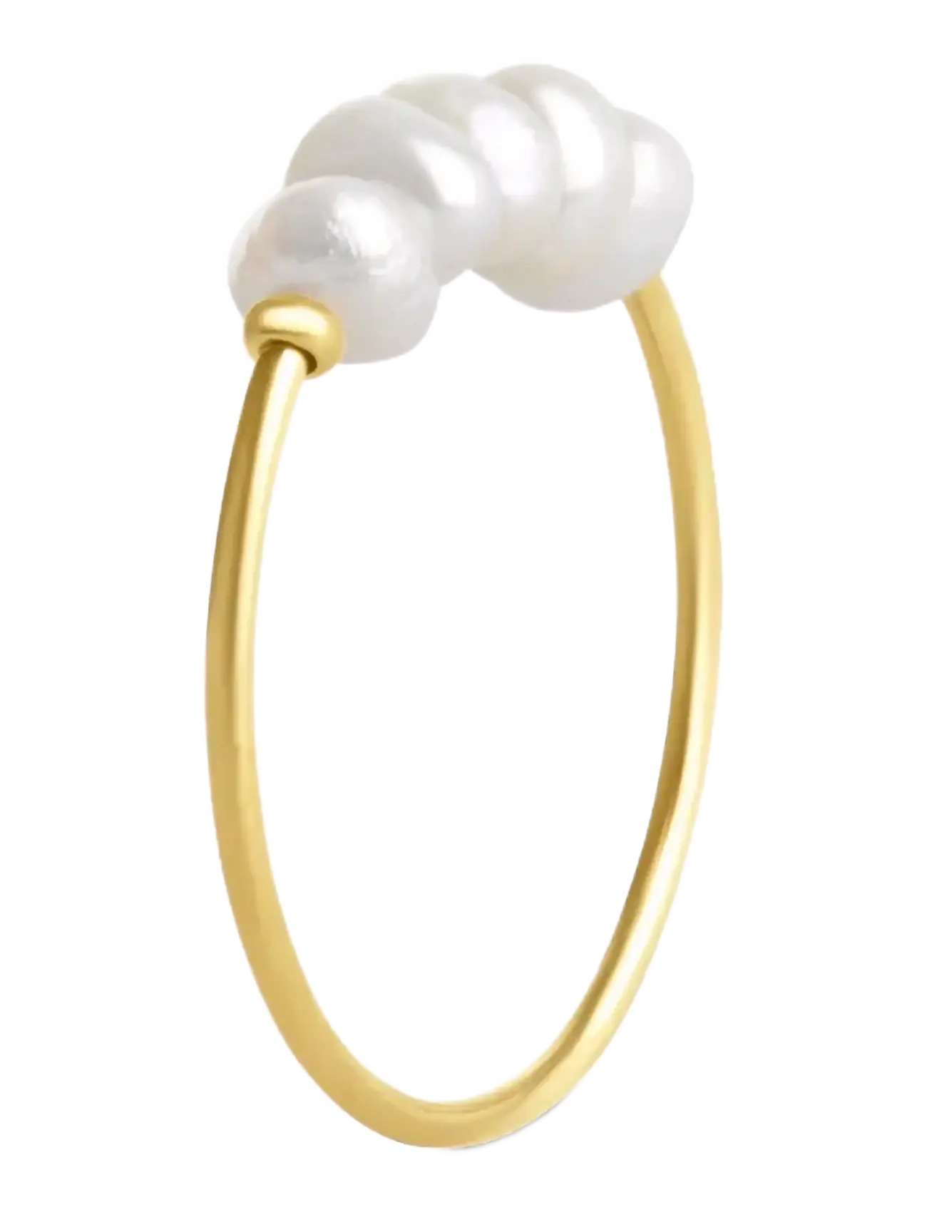 Timi of Sweden - Loanna - Delicate Pearl Ring Stainless Steel - ringe - gold - 2