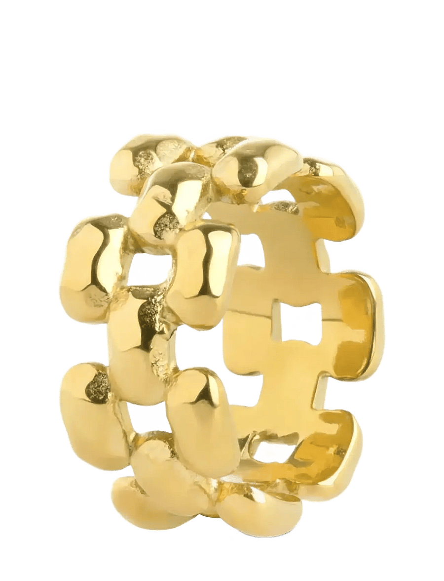 Timi of Sweden - Elira - Chunky Ring Stainless Steel - ringar - gold - 2
