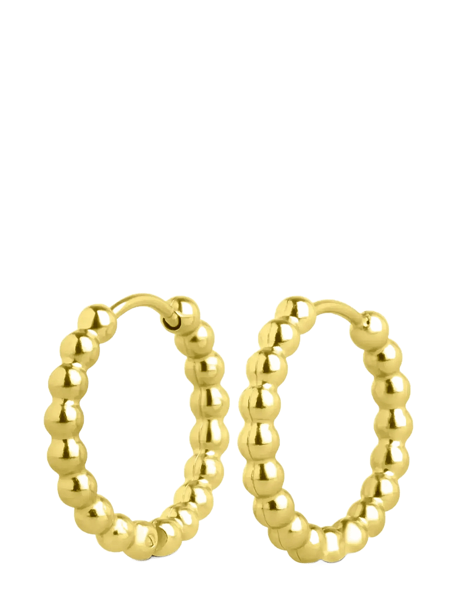 Timi of Sweden - Hildur - Bubble Hoop Earrings Stainless Steel - kreolen - gold - 0