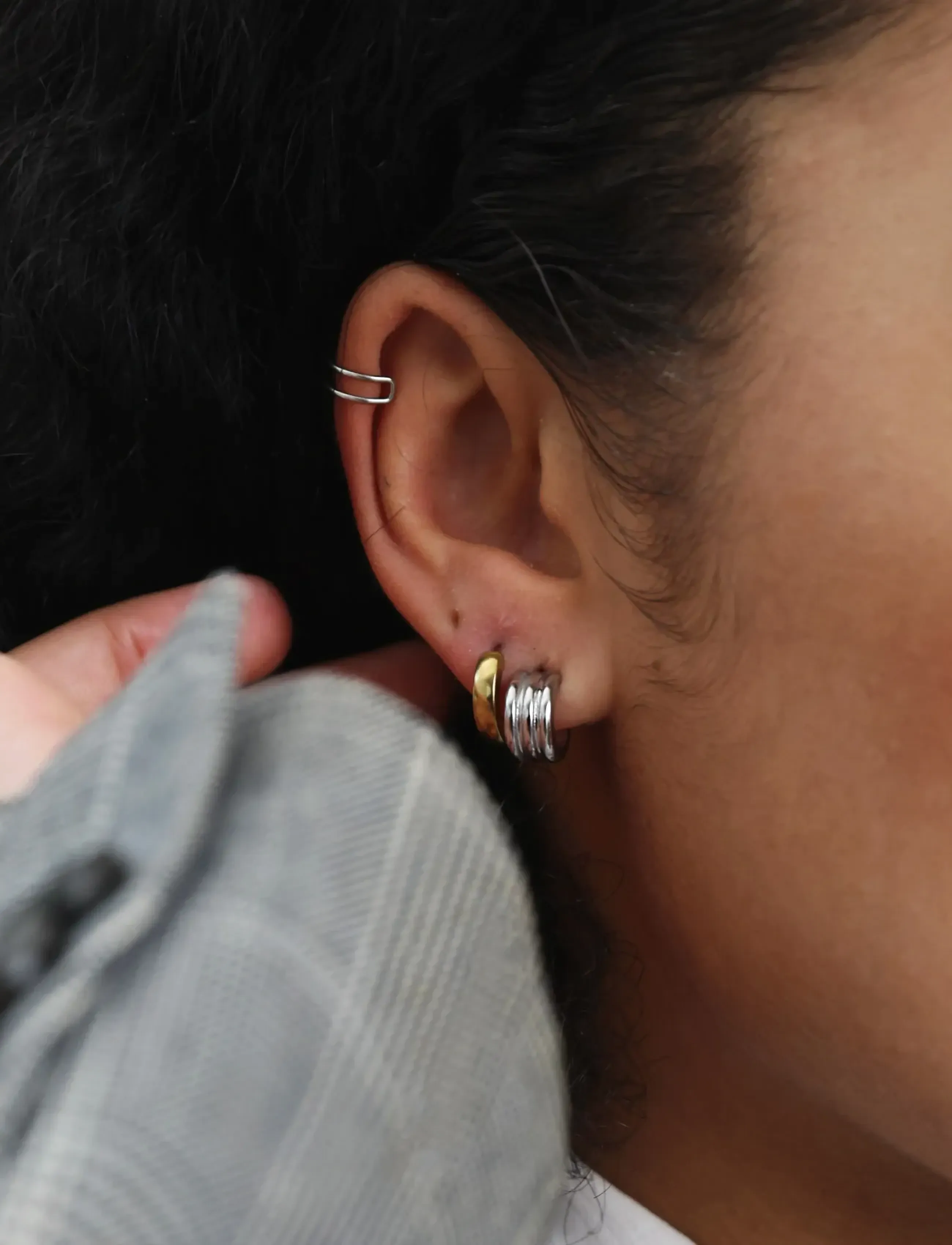Timi of Sweden - Emme - Delicate Ear Cuff Stainless Steel - silver - 2